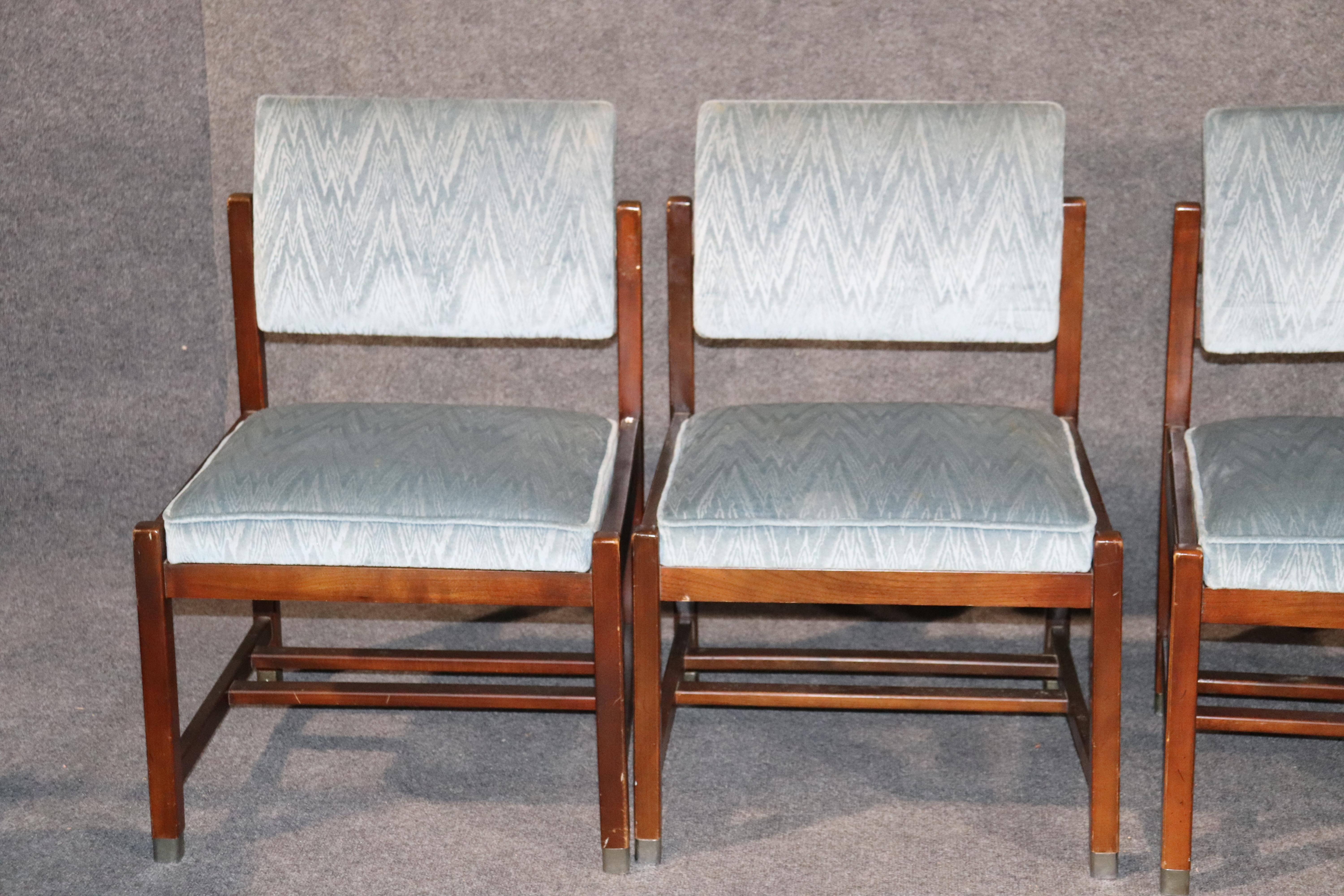 Set of 6 Lane Walnut Mid-Century Modern Dining Chairs, circa 1960 4
