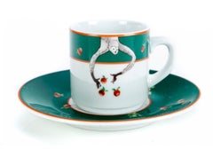 Set 6 Le Cirque Custom Bernardaud Limoges Espresso Cup & Saucer With Monkeys