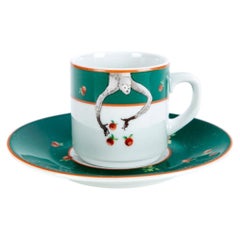 Set 6 Le Cirque Custom Bernardaud Limoges Espresso Cup & Saucer With Monkeys