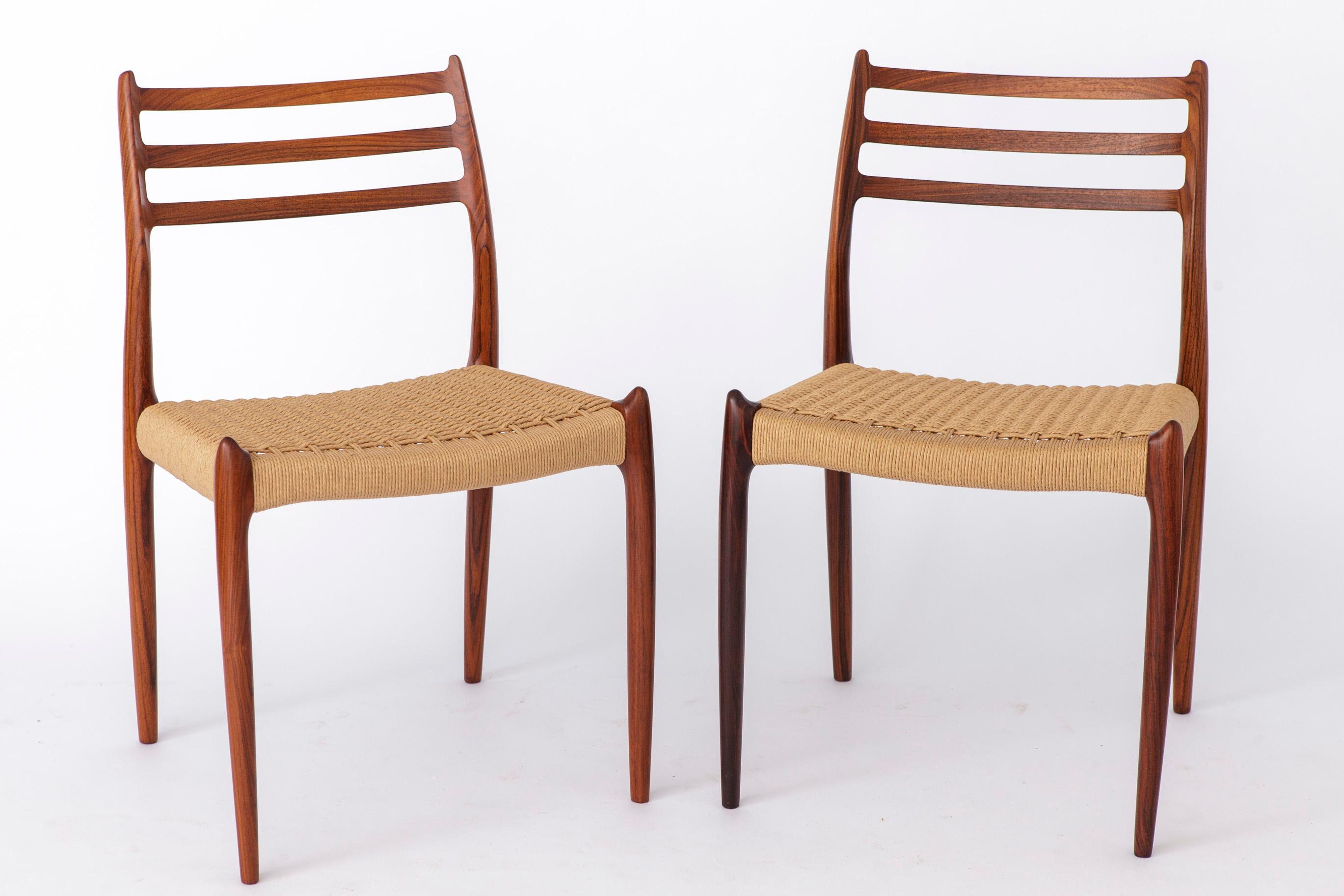 Satz 6 Niels Moller-Stühle, Modell 78, Palisanderholz, 1960er Jahre, Dänemark, Vintage (Moderne der Mitte des Jahrhunderts) im Angebot