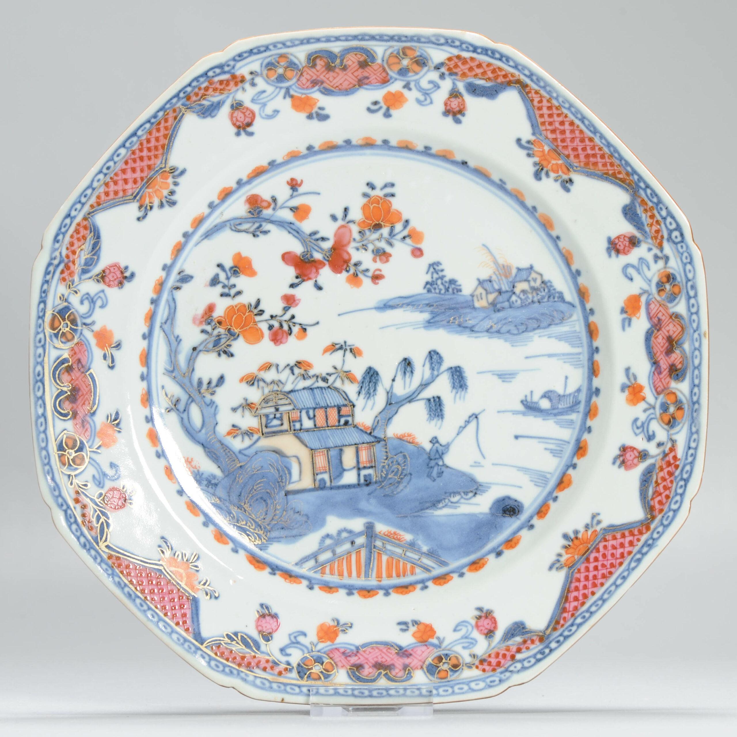 Set di 6 piatti di alto livello in porcellana cinese Imari del 17° secolo A.I.C. in vendita 4