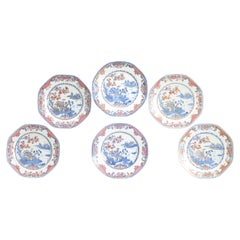 Set 6 of Top Level Antique 17th C Kangxi Chinese Porcelain Imari dinner plates