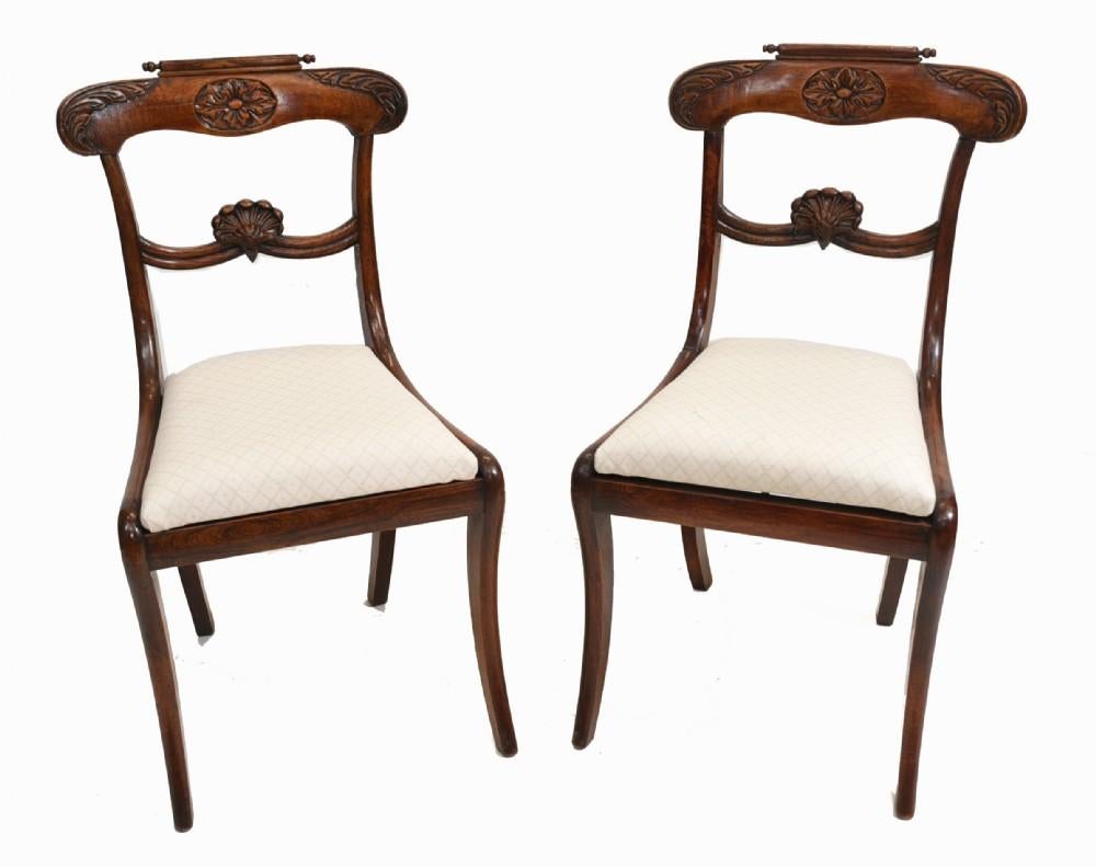 Set 6 Regency Dining Chairs Rosewood 1810 For Sale 1