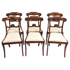 Set 6 Regency Dining Chairs Rosewood 1810