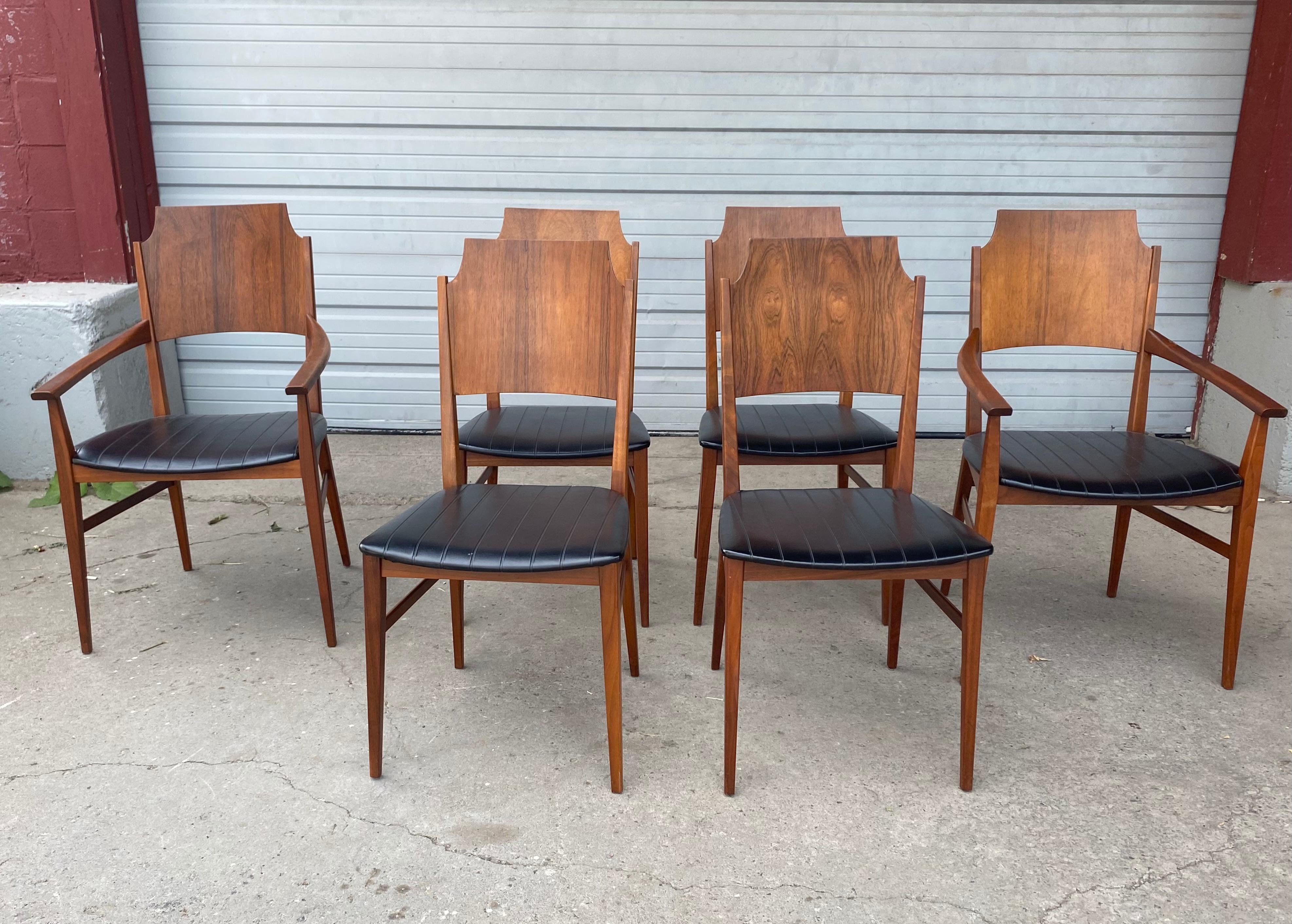 American Set 6 Rosewood Dining Chairs, Paul McCobb, Delineator For Sale