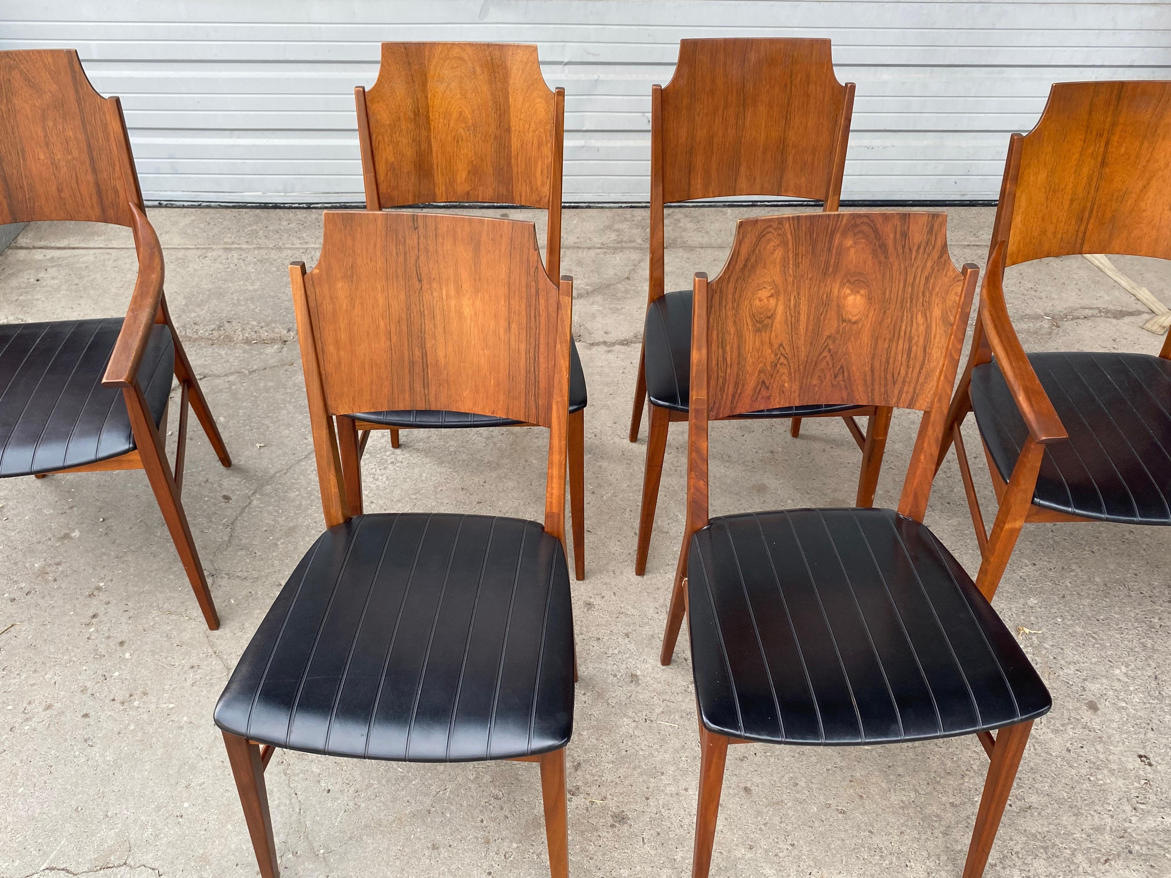 Set 6 Rosewood Dining Chairs, Paul McCobb, Delineator In Good Condition For Sale In Buffalo, NY