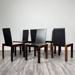 Set 6 Mid-Century Rosewood Dining Chairs In The Style Of Afra & Tobia Scarpa