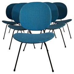 W.H. 6 vintage chairs set. Gispen - model Kembo 301