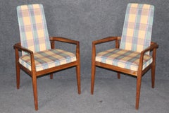 Set 6 Solid Walnut Harvey Probber Mid Century Dining Chairs