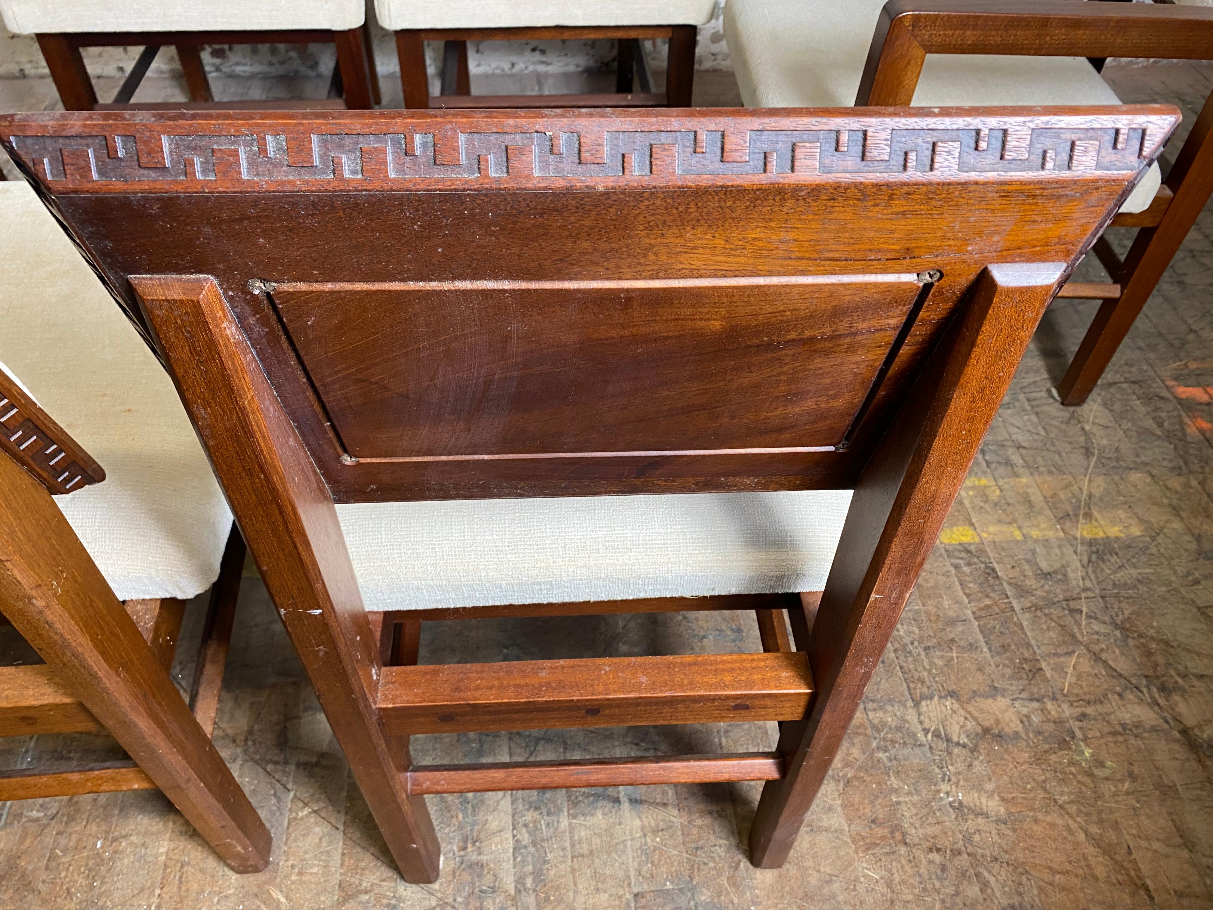 American Set '6' Taliesin Dining Chairs by Frank Lloyd Wright for Heritage-Henredon