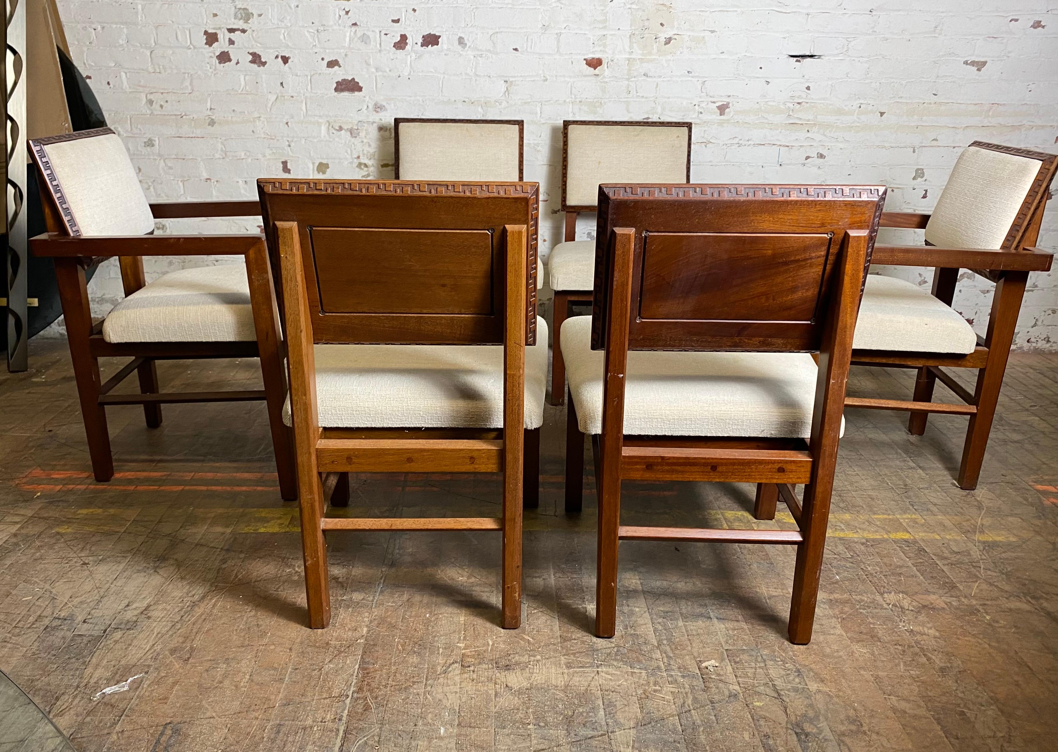 Set '6' Taliesin Dining Chairs by Frank Lloyd Wright for Heritage-Henredon In Good Condition In Buffalo, NY