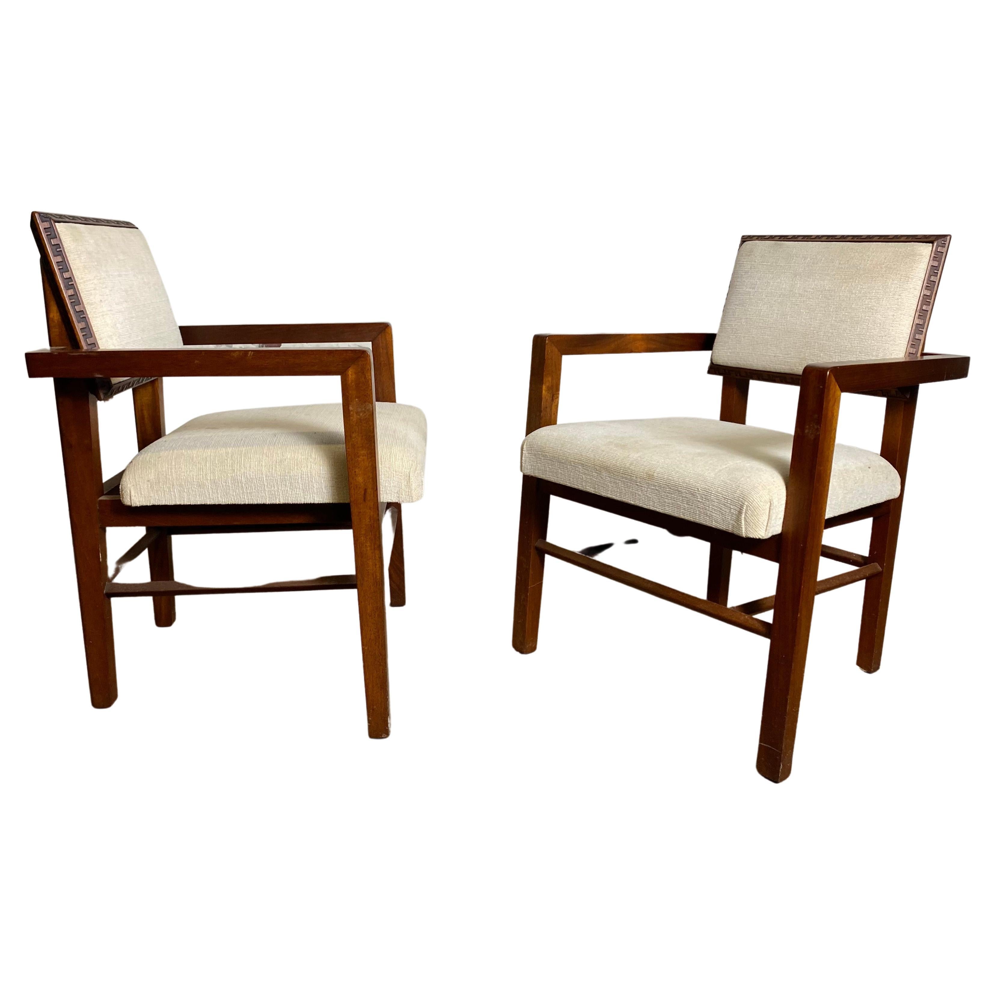 Set '6' Taliesin Dining Chairs by Frank Lloyd Wright for Heritage-Henredon