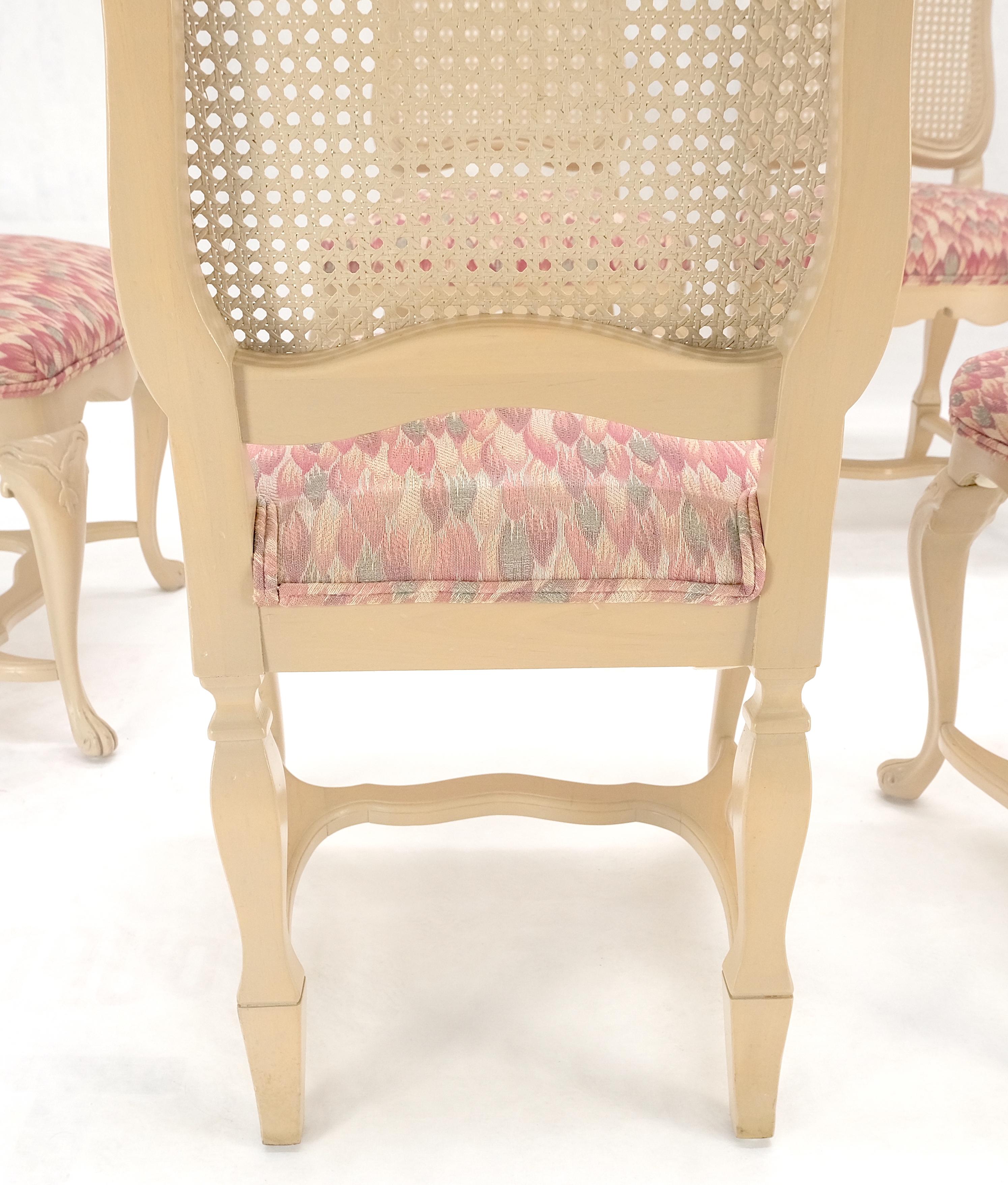 Juego 6 Respaldo Alto Grueso Lacado Crema Tallado Francés  Sillas de comedor Camillas MINT en venta 1