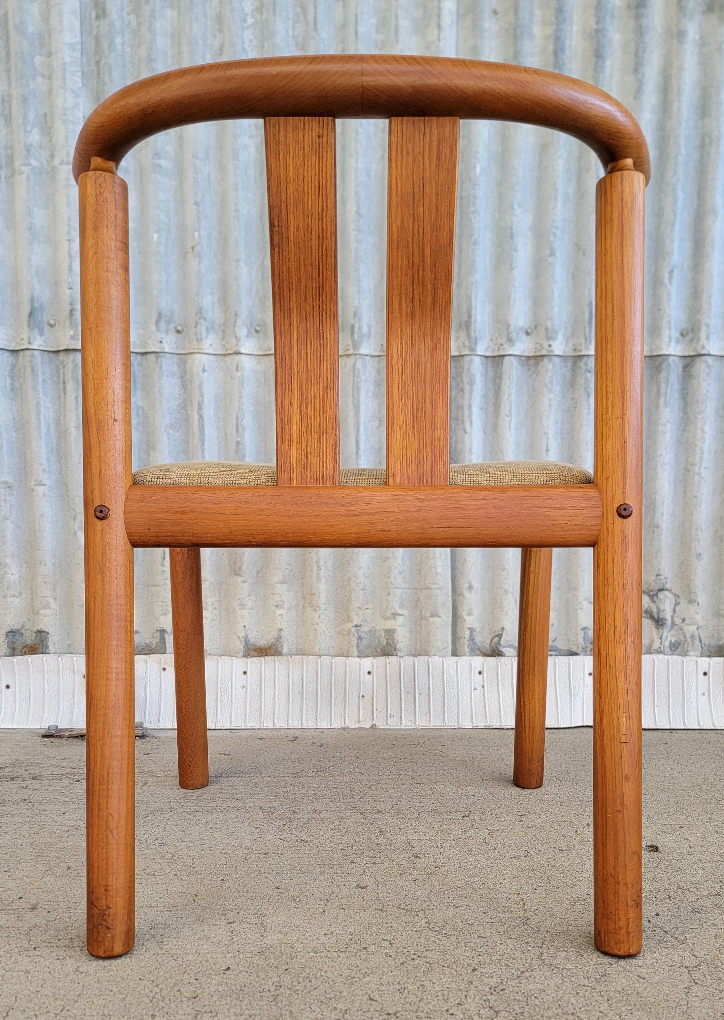 Danish Set 6 Teak Dining Chairs by Hans J. Frydendal for Boltinge
