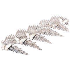 Set 6 Victorian Silver Butterfly Menu or Place Card Holders