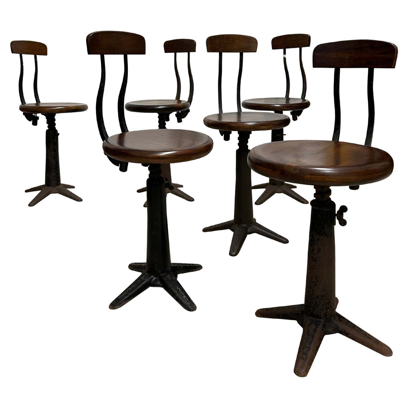 Set 6 Vintage Industrial Original Singer Sewing Spring Back Factory ...