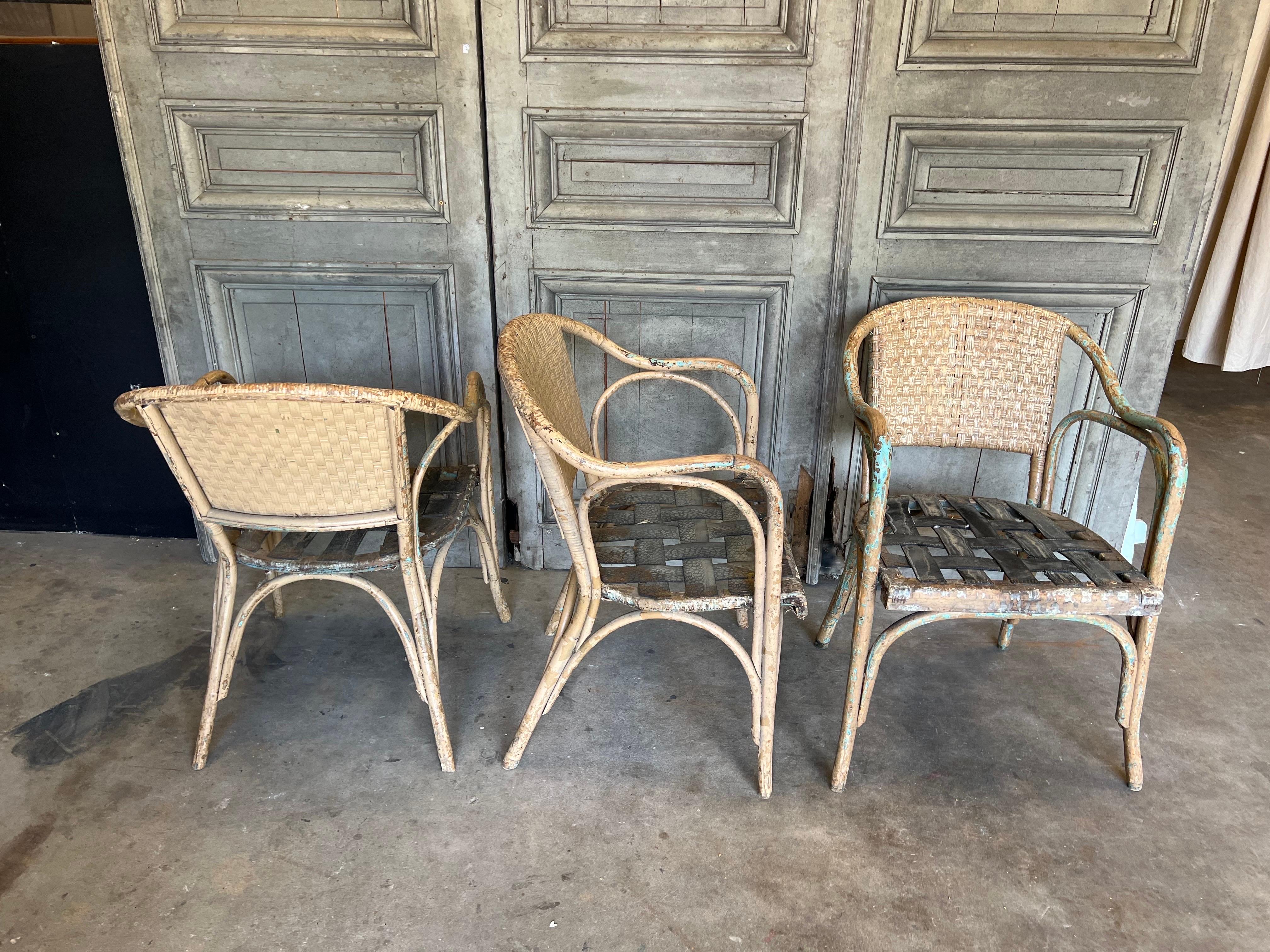 Set/6 Vintage Spanish Bamboo Chairs 3