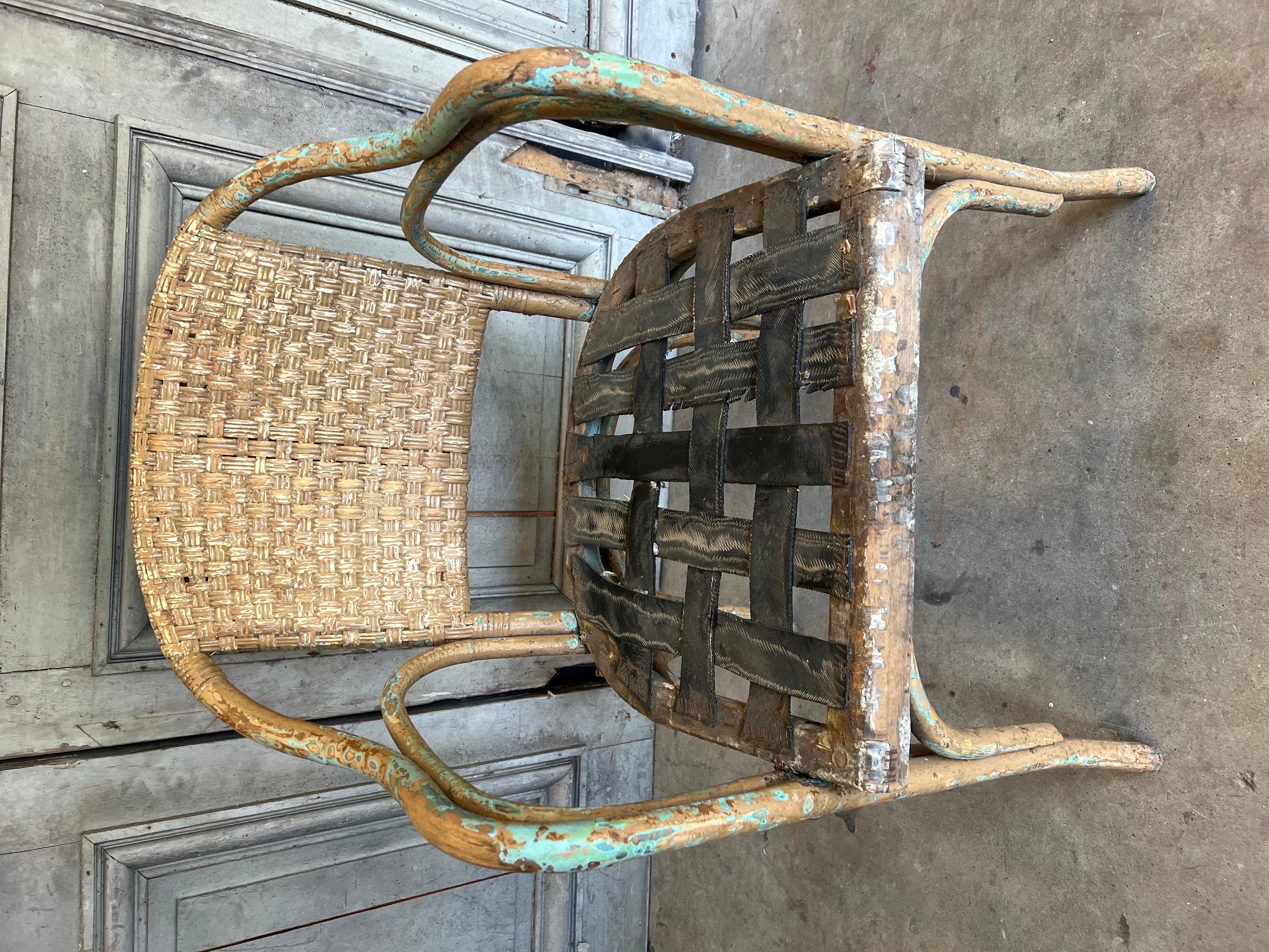 20th Century Set/6 Vintage Spanish Bamboo Chairs
