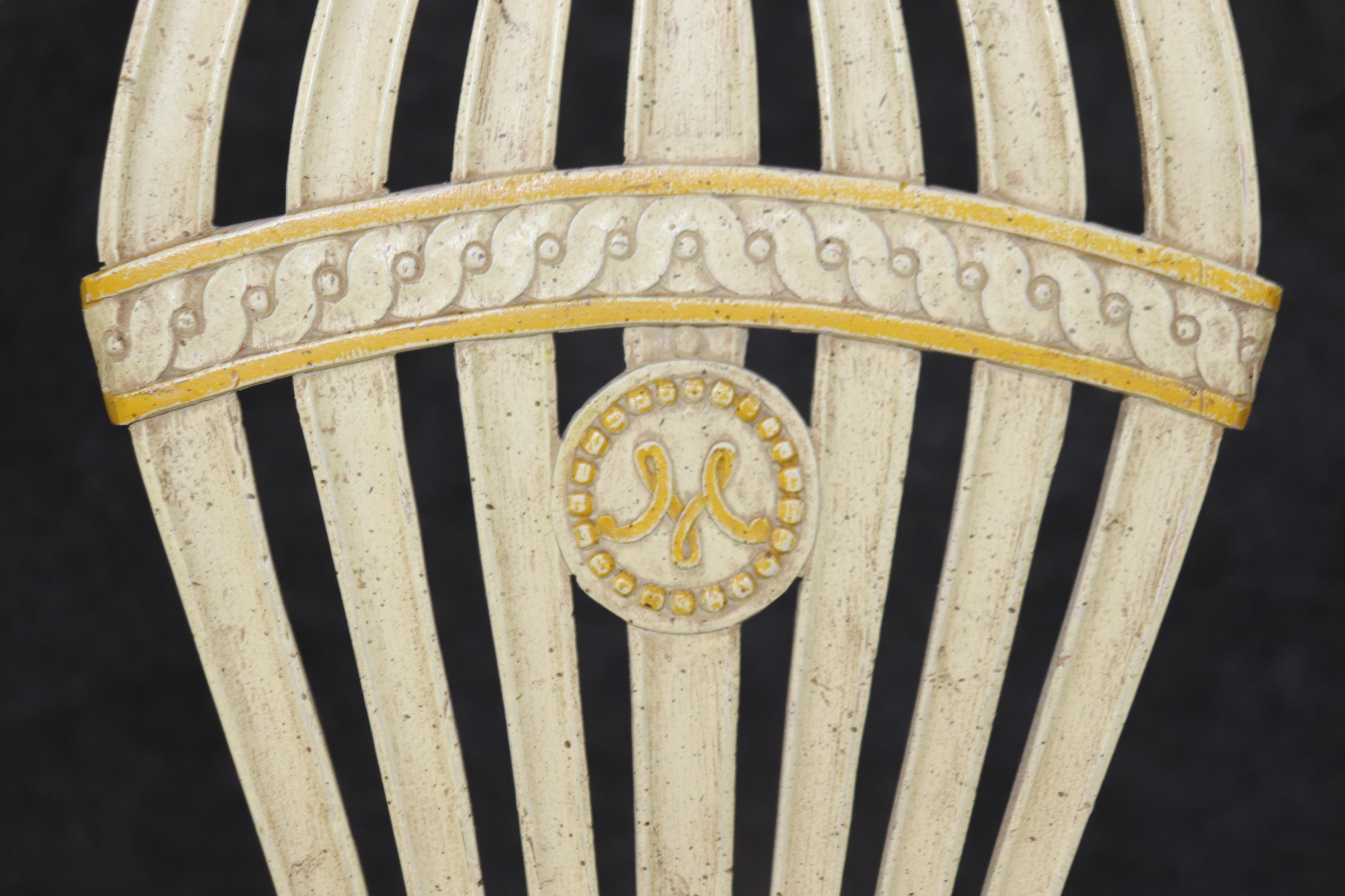 Set 6 Widdicomb Paint Decorated French Louis XVI Balloon Back Dining Chairs 6