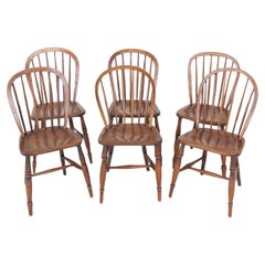 Set 6 Windsor Chairs Farmhouse Kitchen Ash Harlequin Set