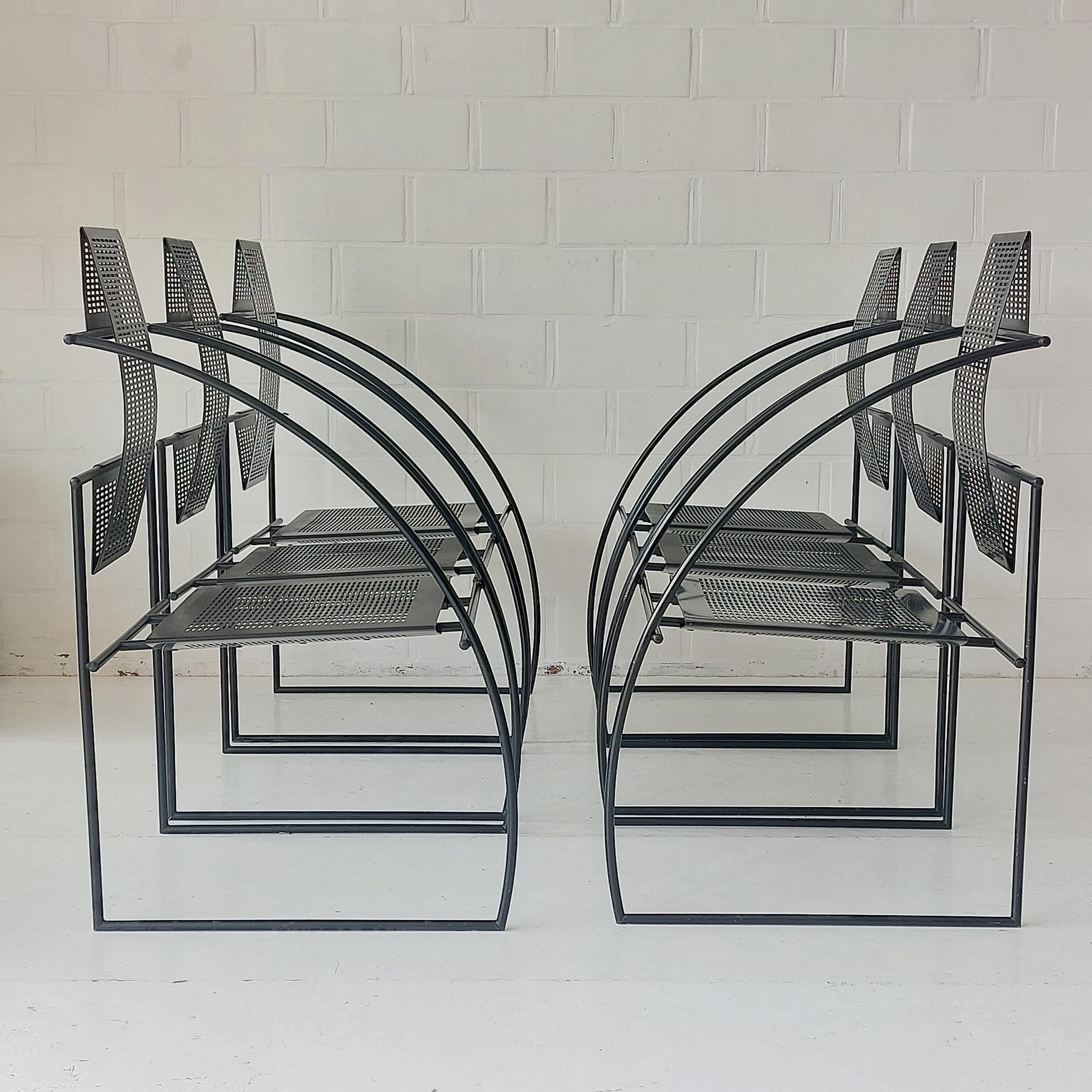 Modern Set 6x Mario Botta La Quinta chair for Alias Switzerland 1985 For Sale
