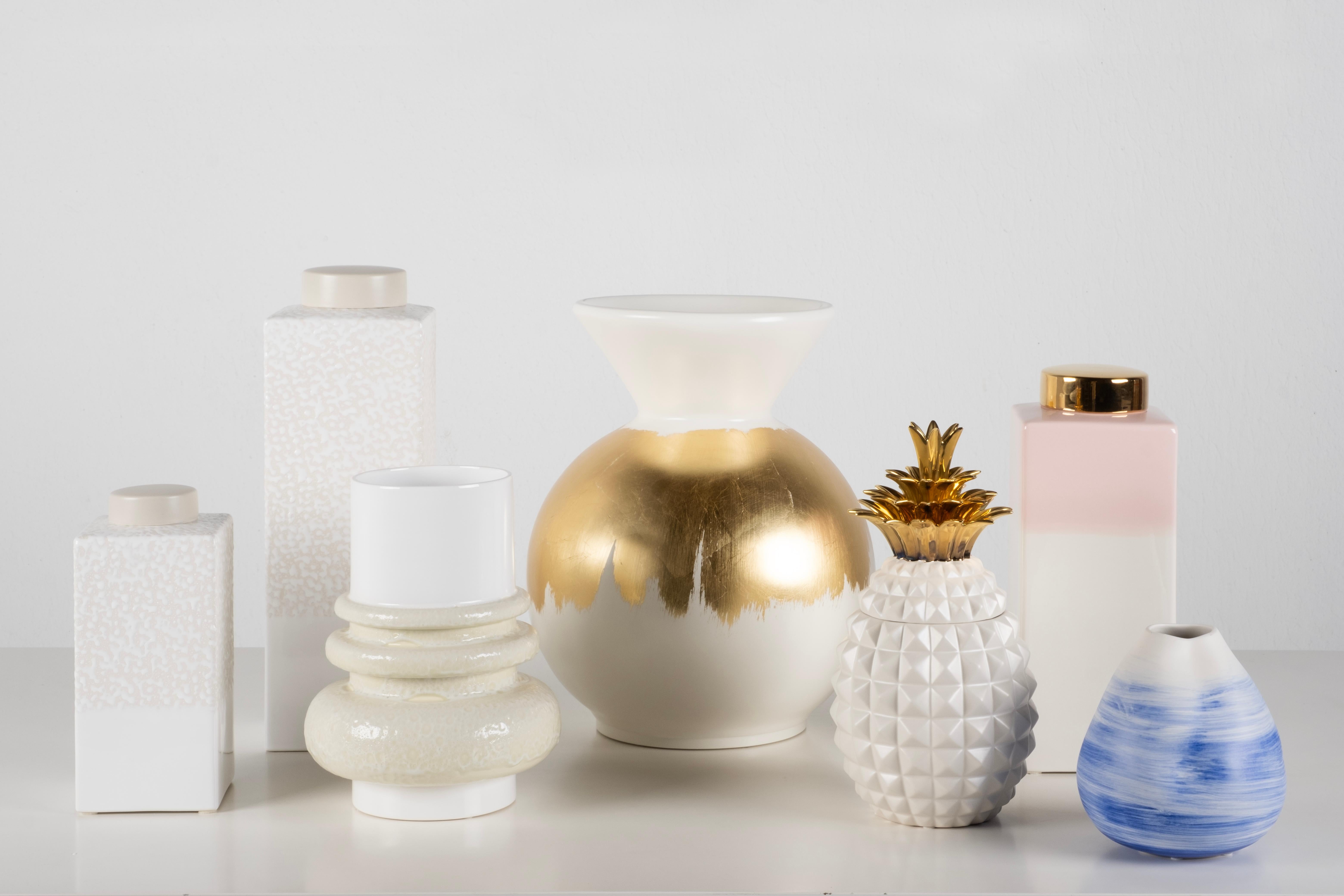 Set/7 resin and ceramic vases pots with lids, Lusitanus Home Collection, Handcrafted in Portugal - Europe by Lusitanus Home.

Ceramic Vase 