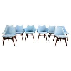 Set 8 Adrian Pearsall Dining Chairs for Craft Associates 2418-C & 2416-C