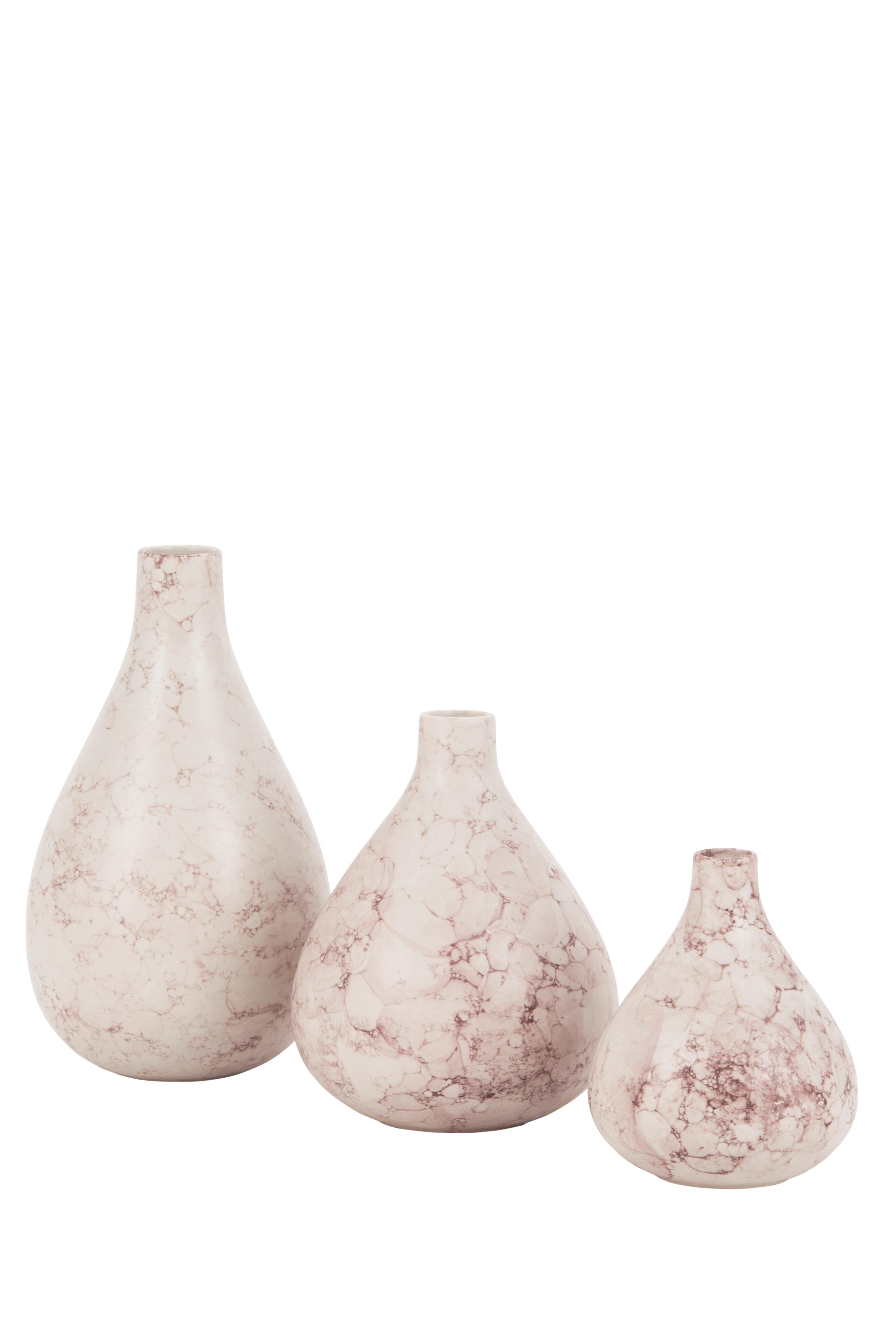 Portuguese Set/8 Ceramic Jars & Pots, White & Pink, Handmade in Portugal by Lusitanus Home For Sale
