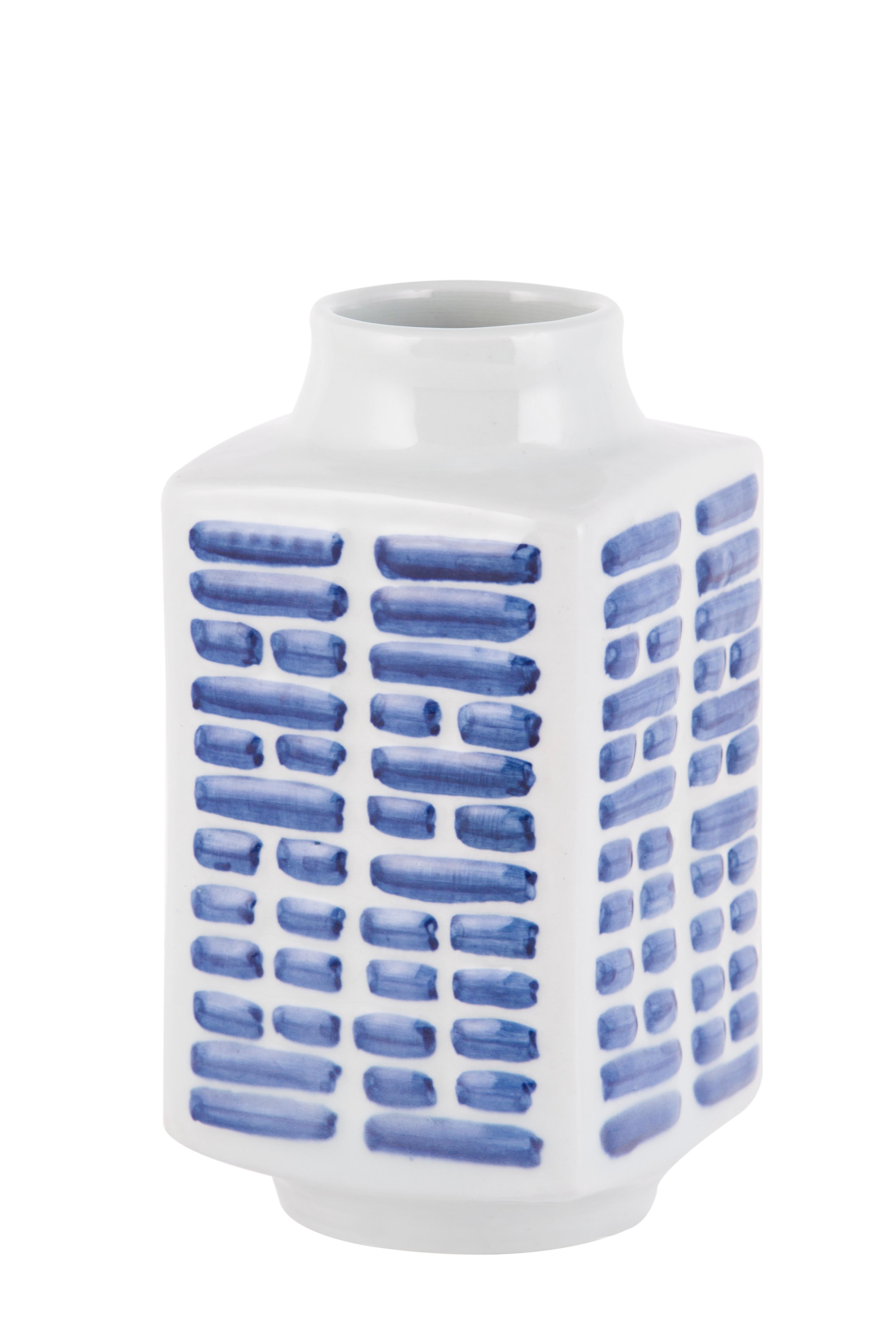 Set/8 Ceramic Vases, Blue White Gold, Handmade in Portugal by Lusitanus Home In New Condition For Sale In Lisboa, PT