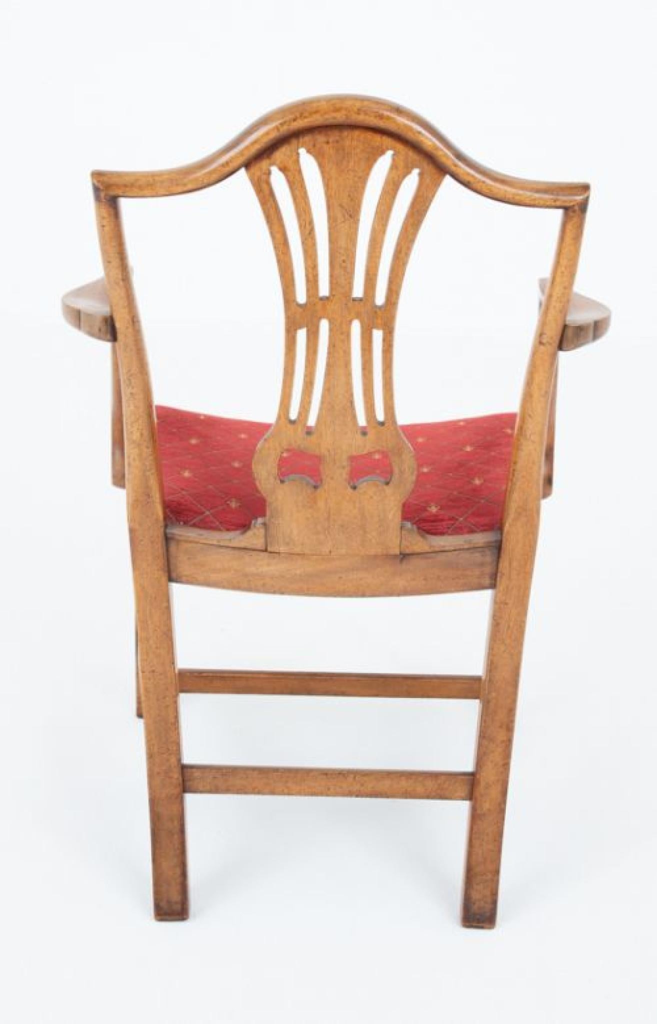 Acajou Ensemble de 8 chaises de salle à manger Chippendale en acajou 1880 en vente