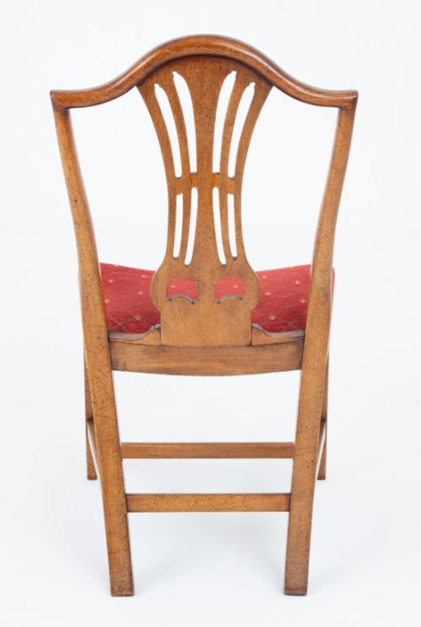 Ensemble de 8 chaises de salle à manger Chippendale en acajou 1880 en vente 3