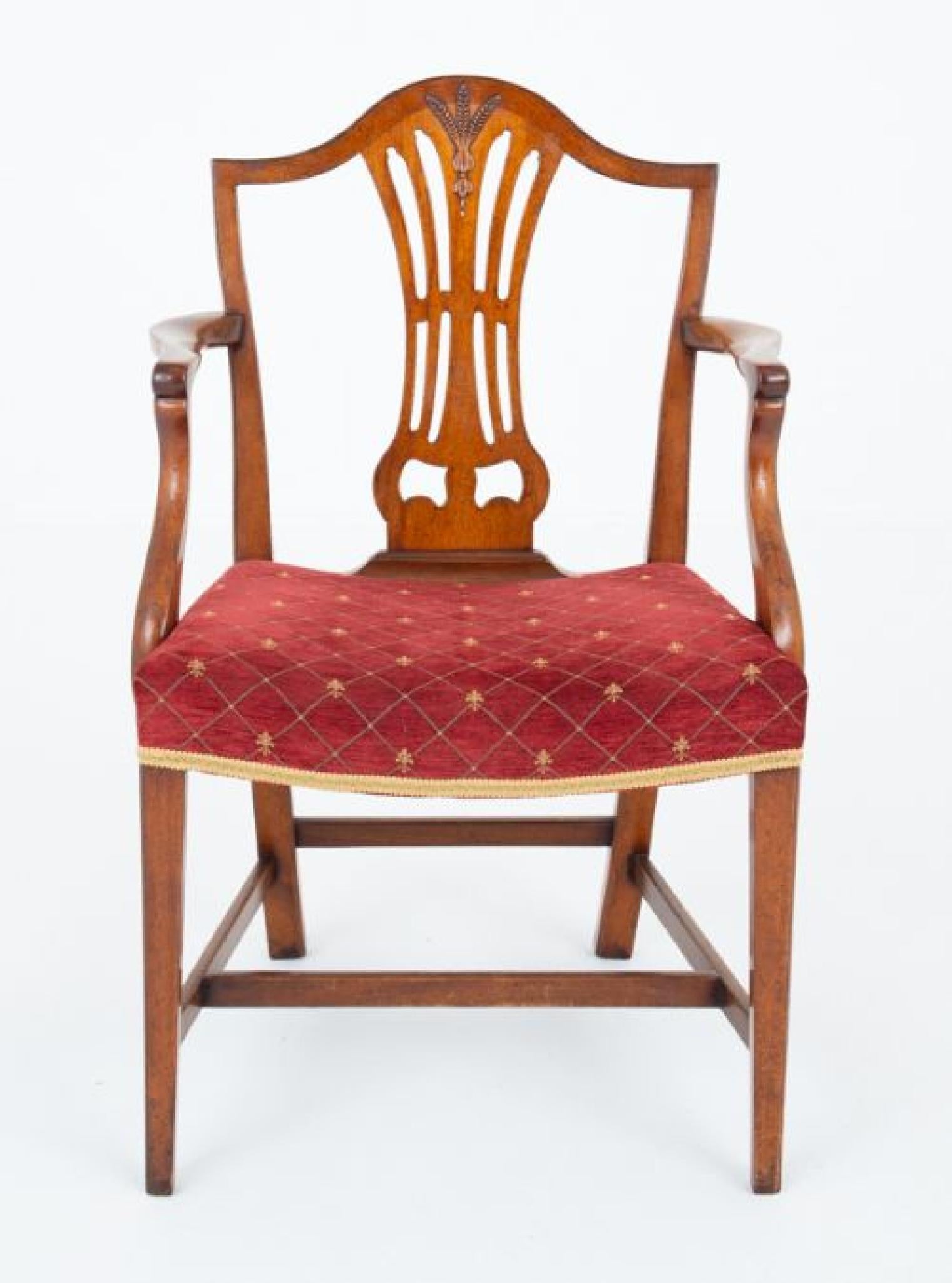 Ensemble de 8 chaises de salle à manger Chippendale en acajou 1880 en vente 4
