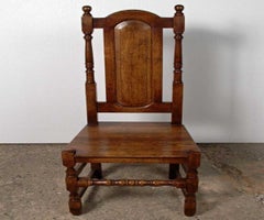 Set 8 English Elizabethan Tudor Oak Dining Chairs Chair