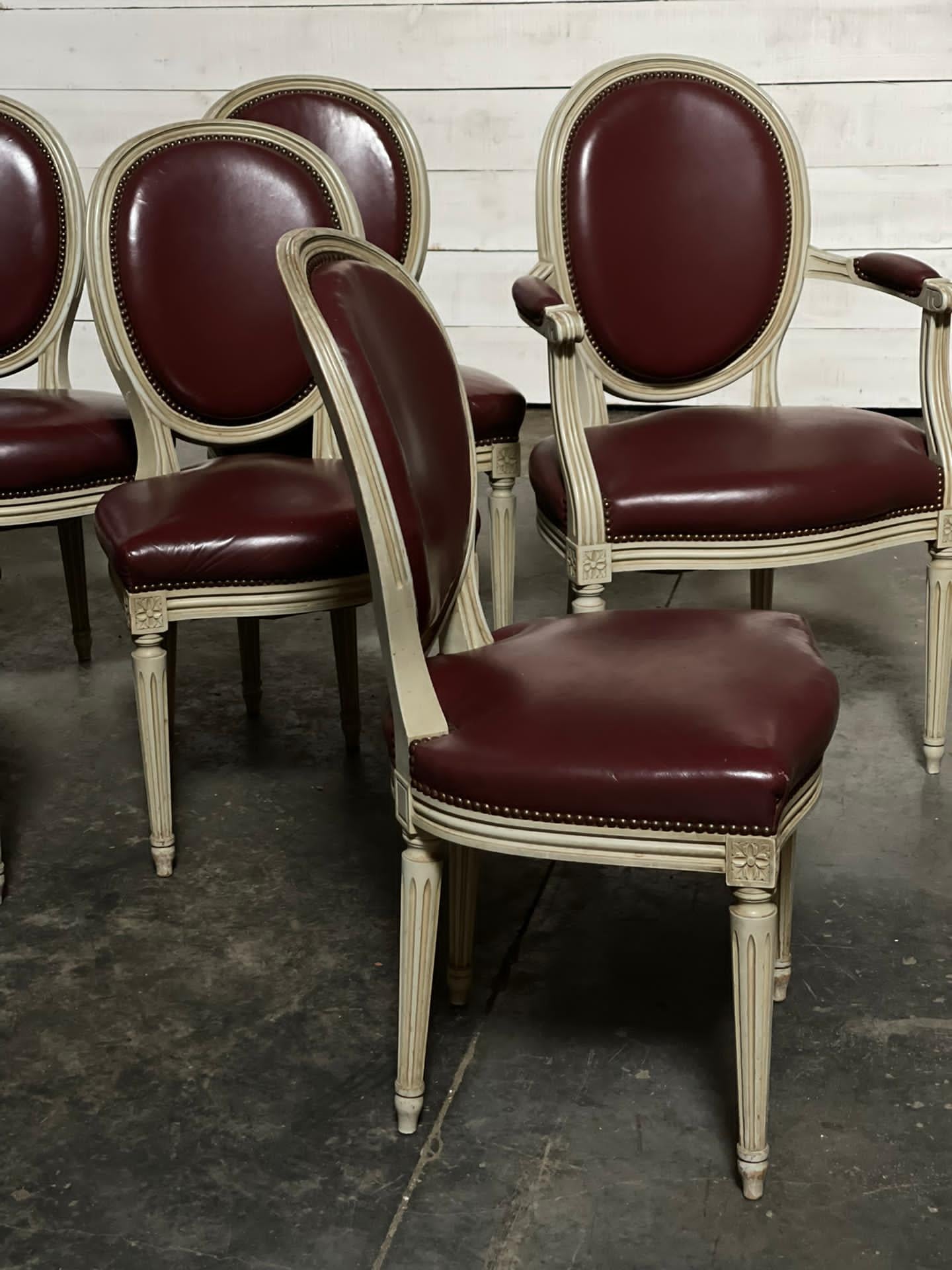 Set 8 French Dining Chairs For Sale 8