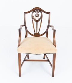 Set 8 Hepplewhite Dining Chairs Mahogany