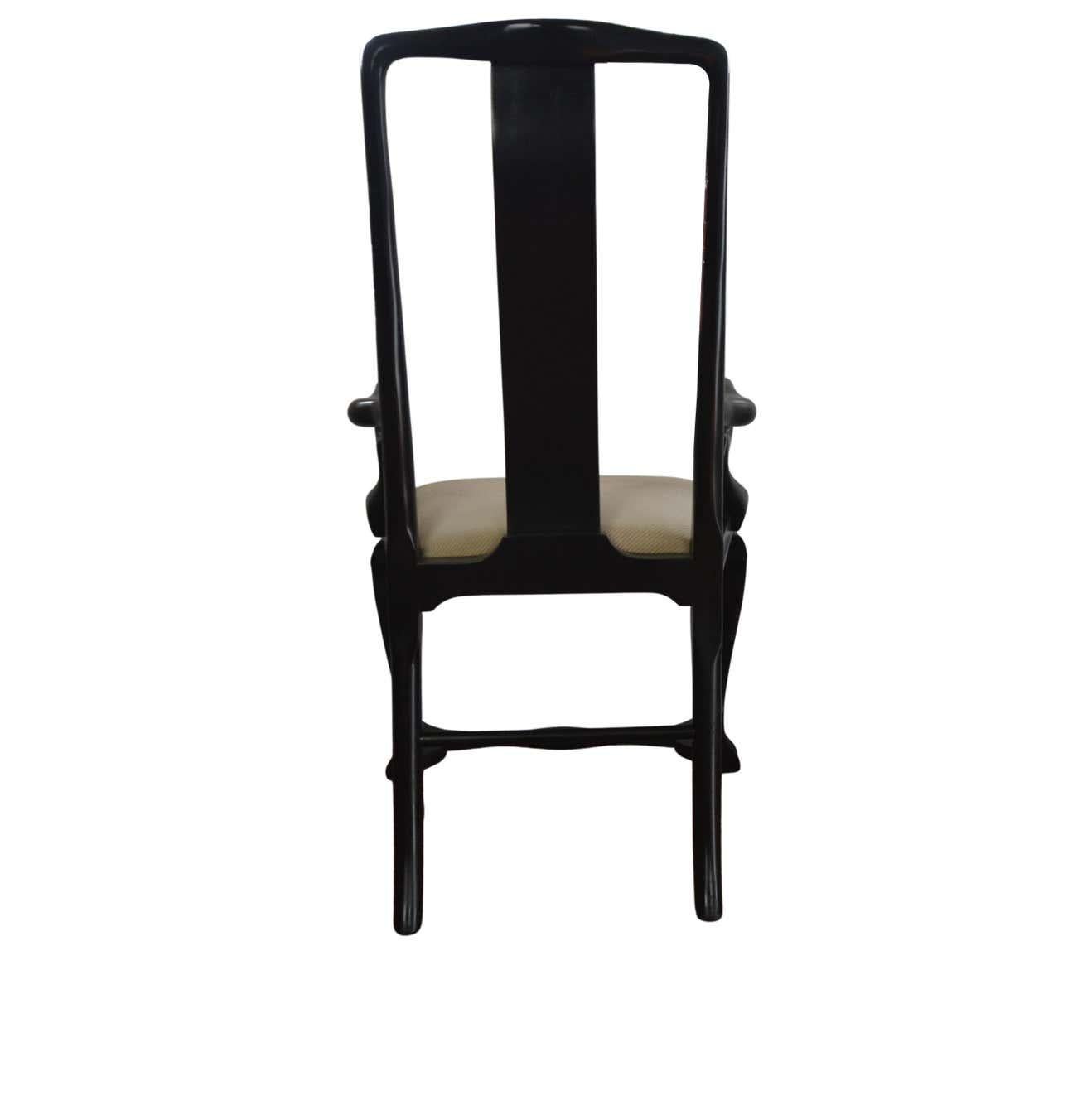 American Set 8 Lacquer Finish Dining Chairs