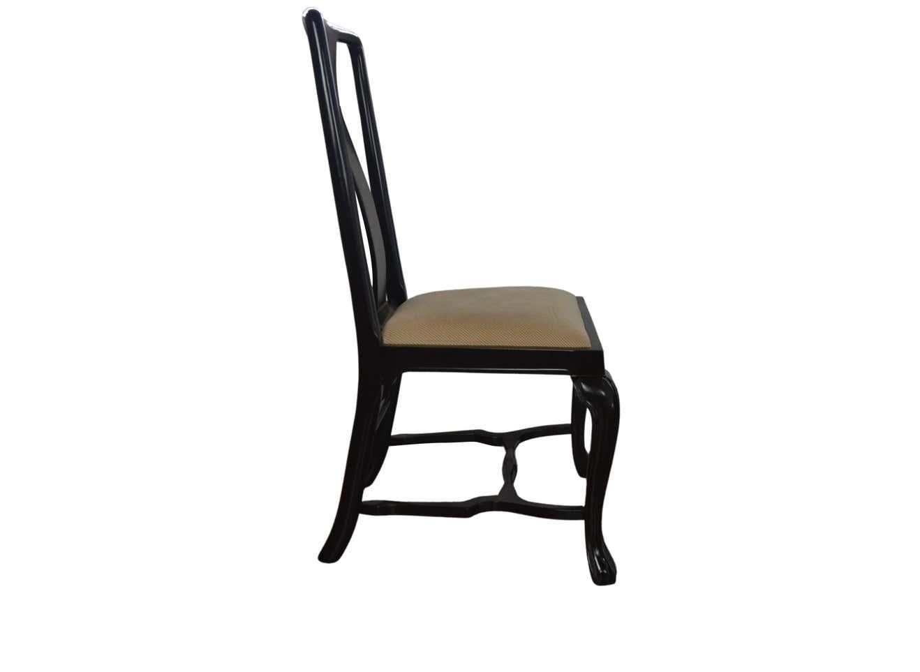 Set 8 Lacquer Finish Dining Chairs In Good Condition In Pomona, CA