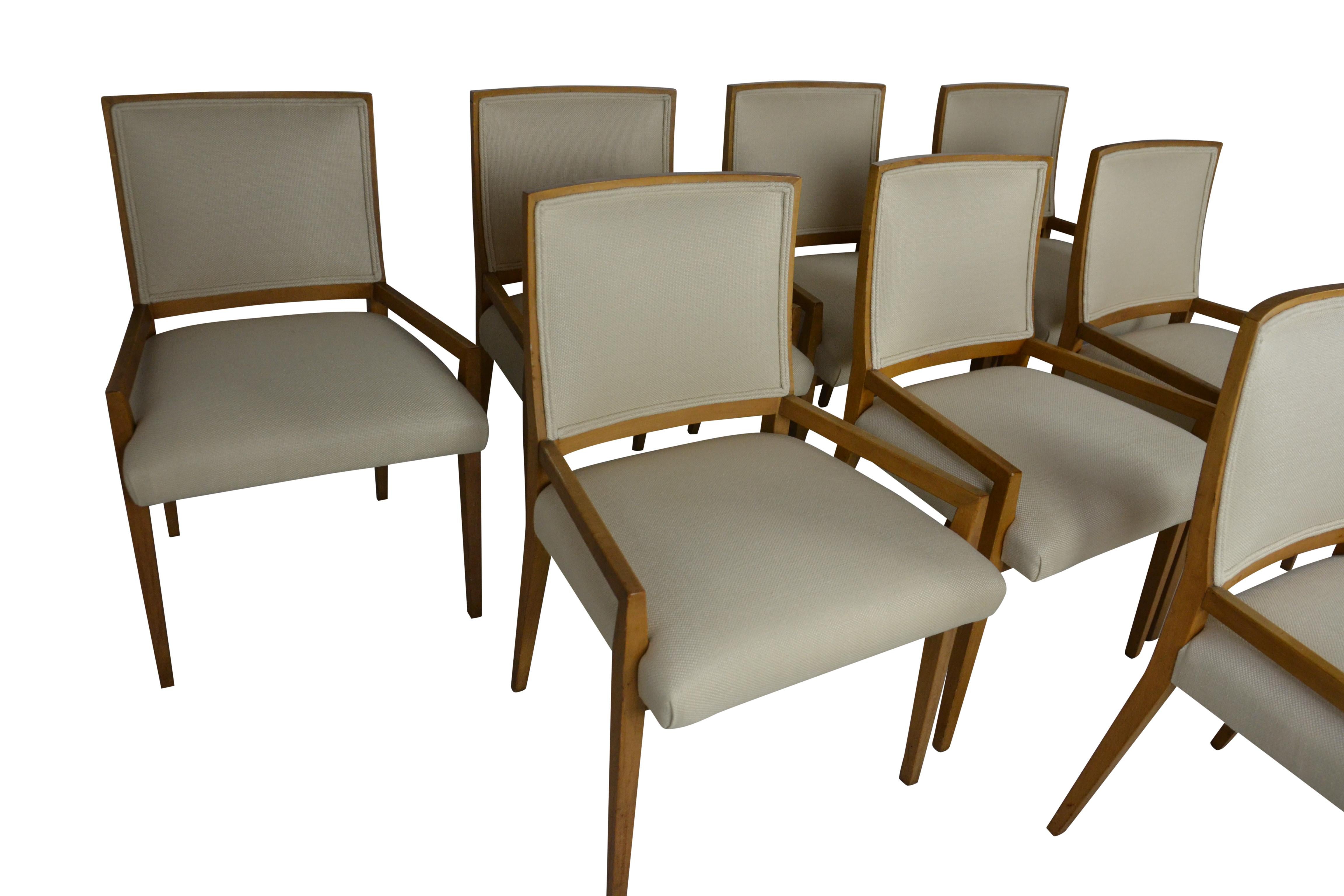 20th Century Set of 8 Midcentury Dining Chairs