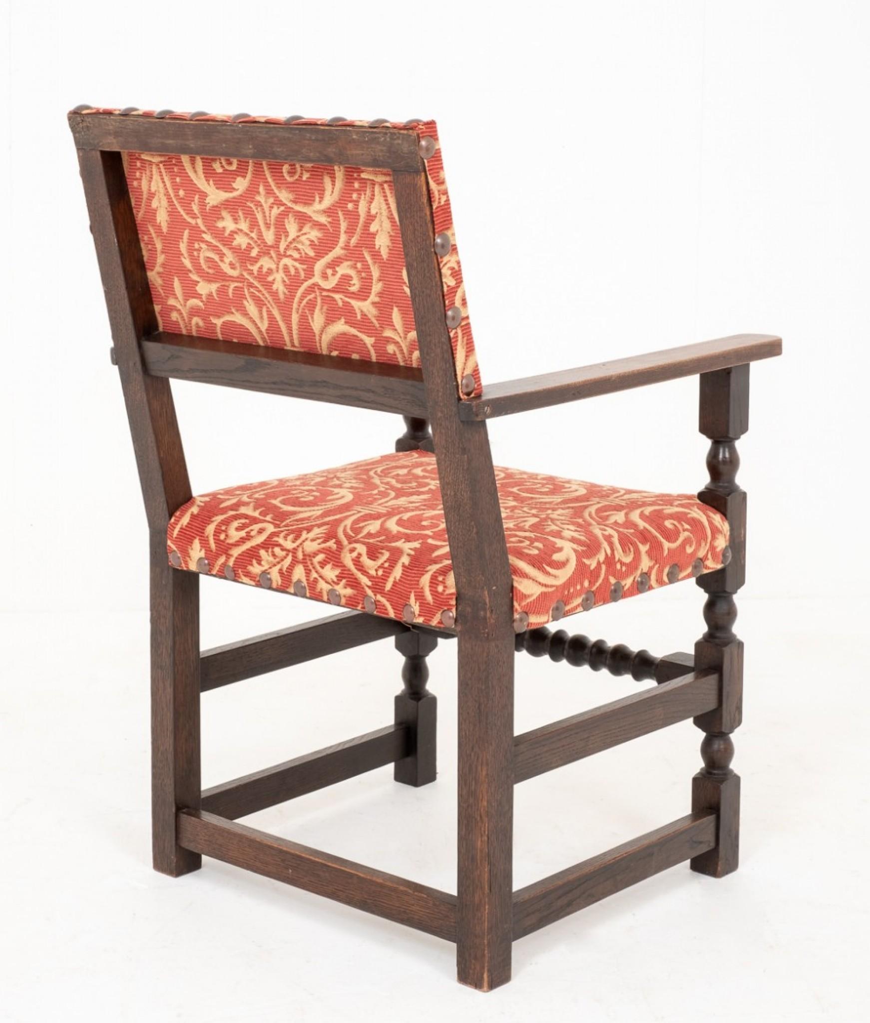 Set 8 Oak Farmhouse Dining Chairs, Kitchen Diner 5