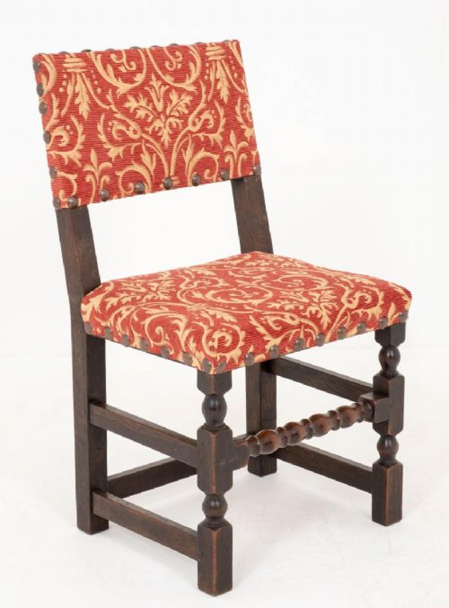 Set 8 Oak Farmhouse Dining Chairs, Kitchen Diner 6