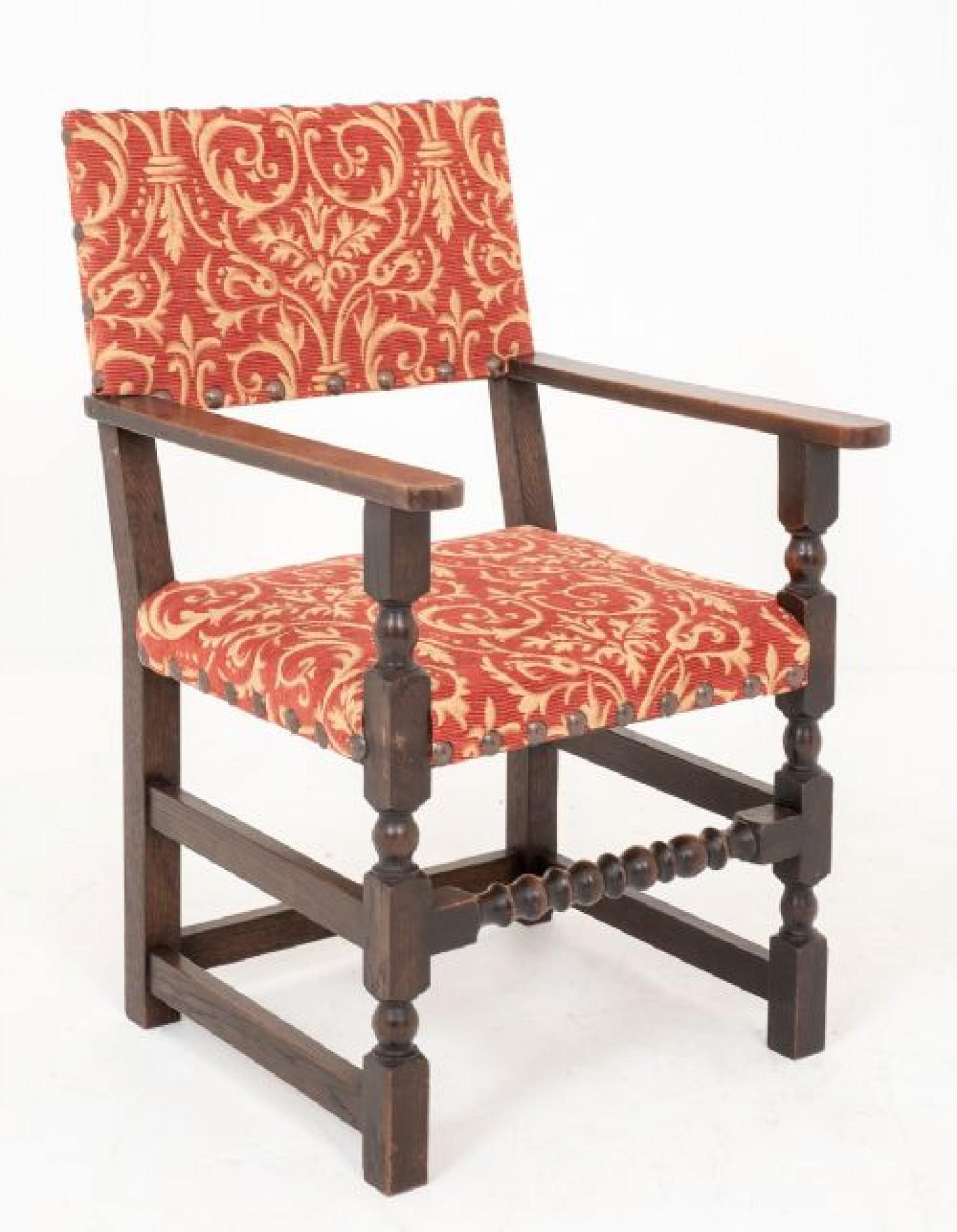 Set 8 Oak Farmhouse Dining Chairs, Kitchen Diner 8