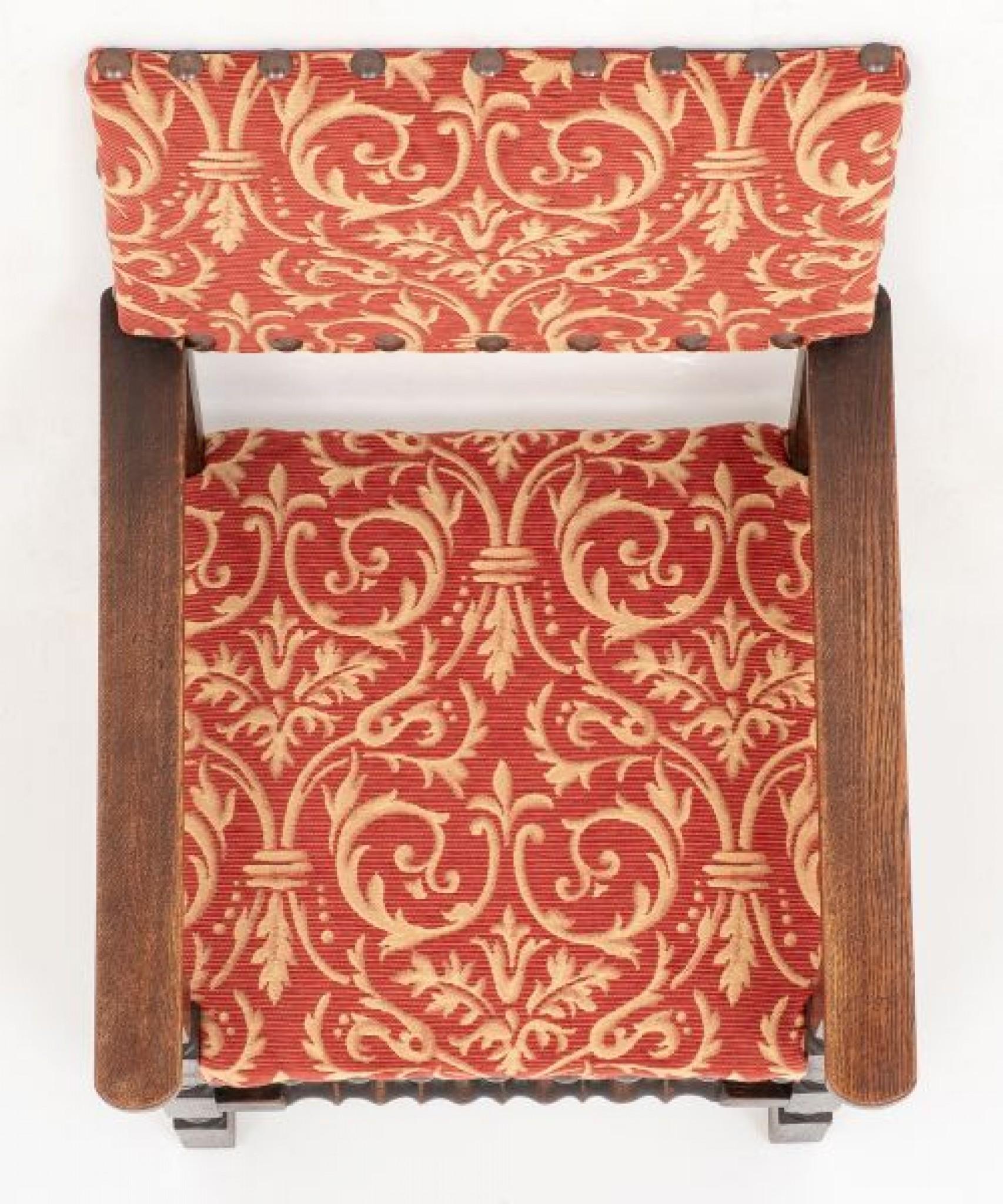 Early 20th Century Set 8 Oak Farmhouse Dining Chairs, Kitchen Diner