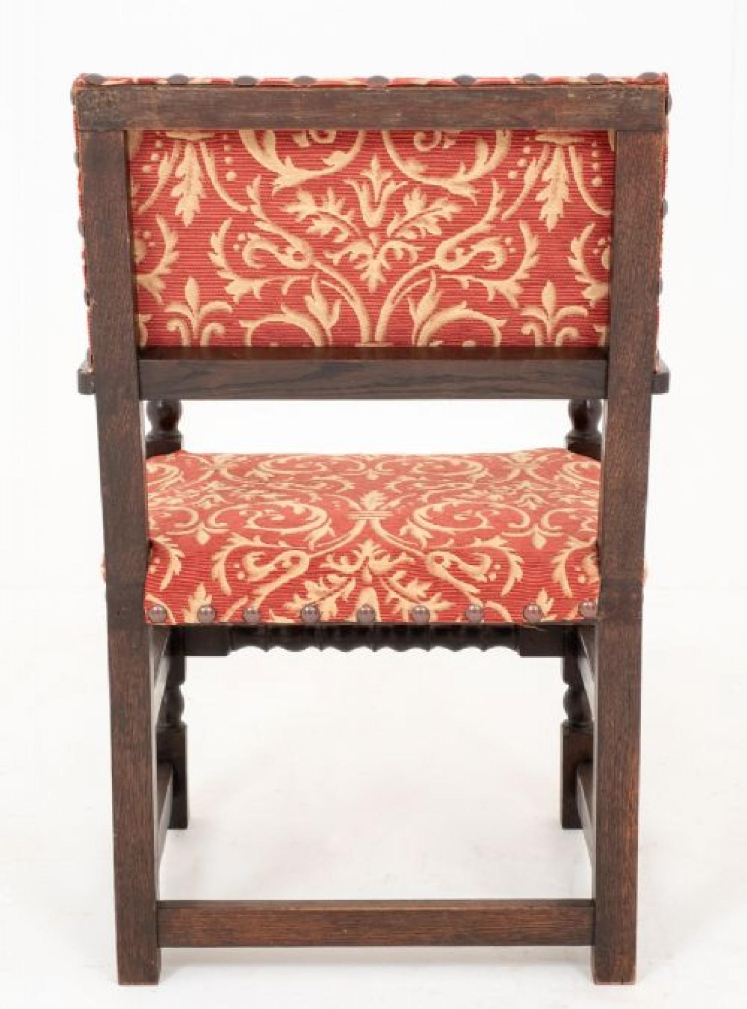 Set 8 Oak Farmhouse Dining Chairs, Kitchen Diner 3
