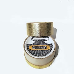 Set 8 of Piero Fornasetti Wine and Liquor Ceramic Coasters, Vini E Liquori