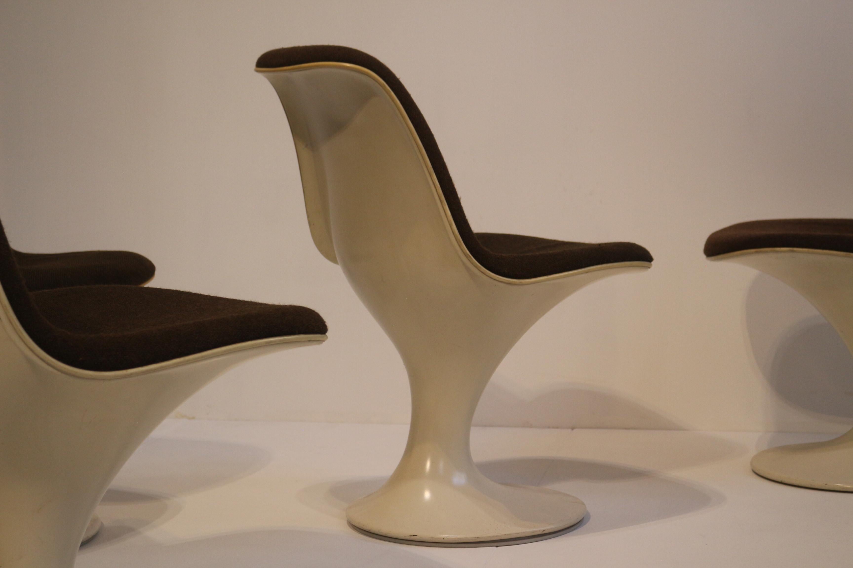 French Set 8 Orbit Chairs, Herman Miller 