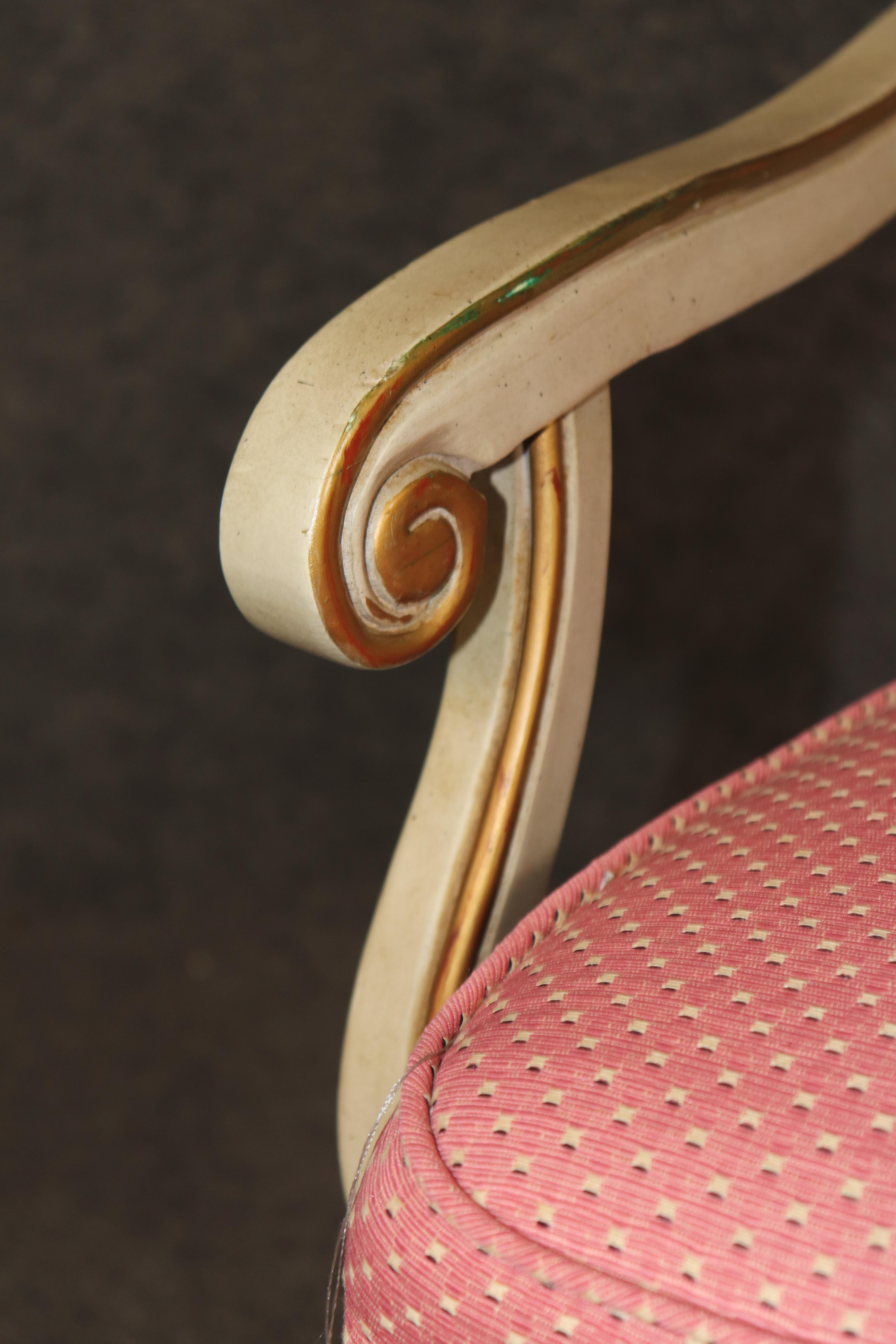 Conjunto 8 Sillas de Comedor decoradas con pintura Chinoiserie estilo italiano en venta 12
