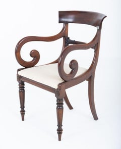 Set 8 Regency Dining Chairs Mahogany Period 1815