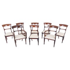 Set 8 Regency Dining Chairs Mahogany Period 1815
