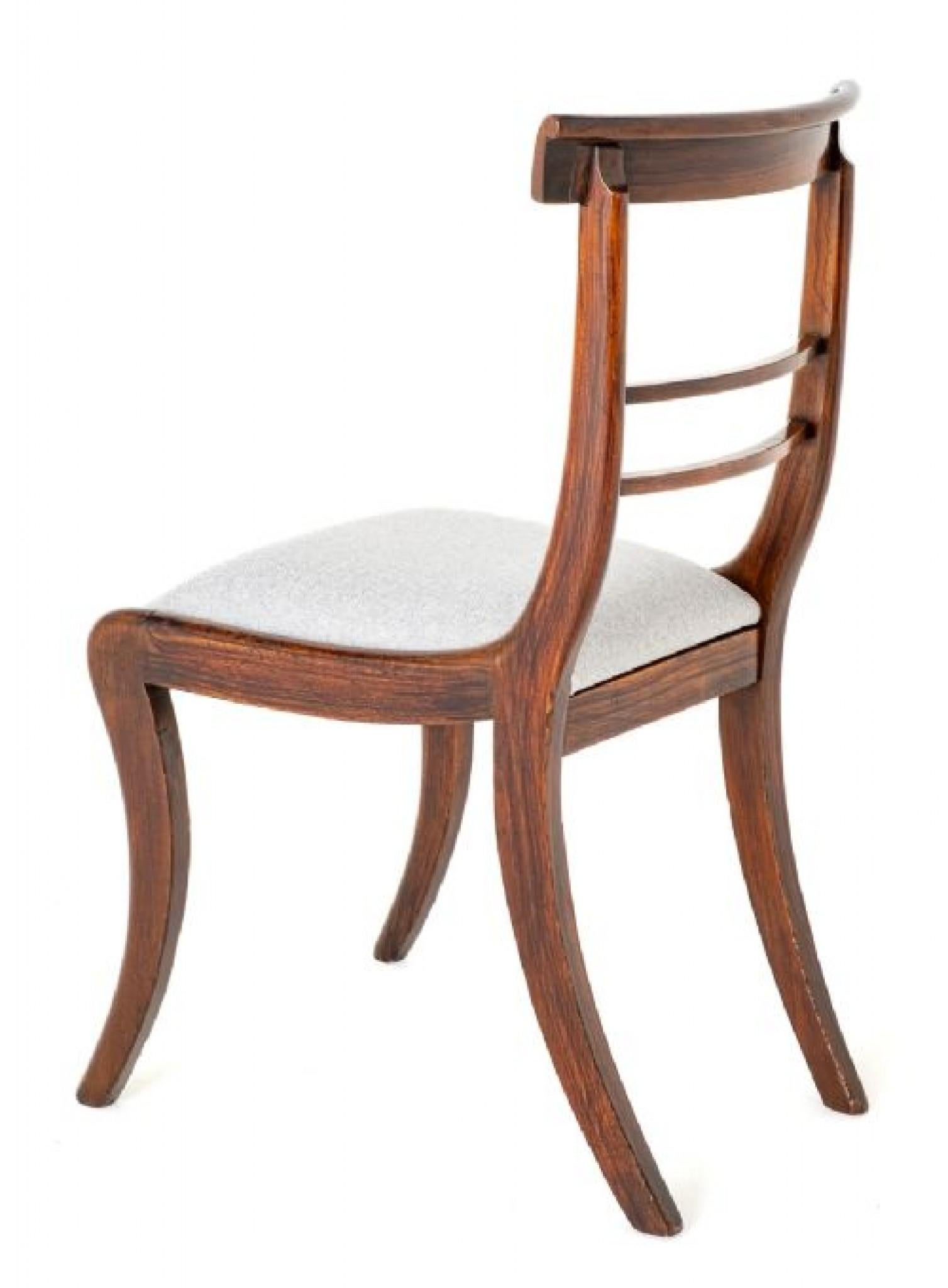 Set 8 Regency Dining Chairs Two Arms Six Sides For Sale 6