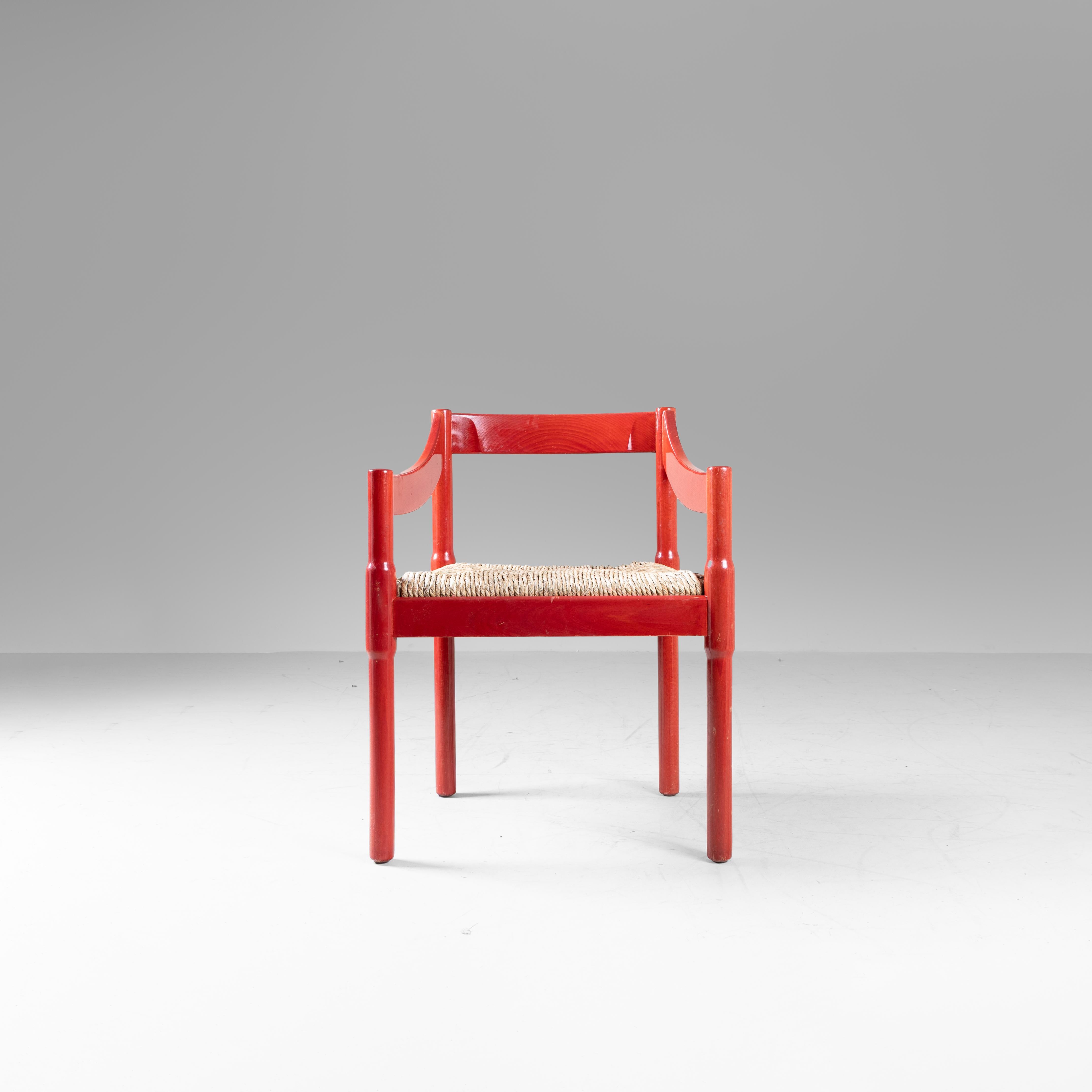 Italian Set 8 sedie Carimate, Vico Magistretti, Cassina, 1959 in vendita